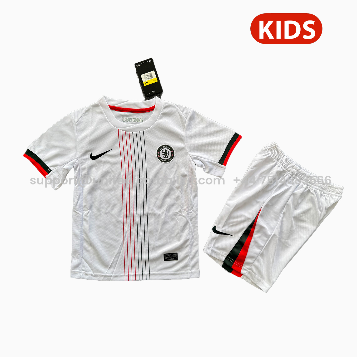 Unitedfootballkit.com | C.H.E.L.S.E.A 25-26 Away Unsponsored Kids Kit -Customize Name, Number and Patch | Worldwide Shipping