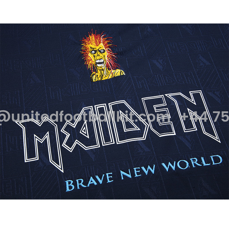 Unitedfootballkit.com | Retro Iron Maiden 1999-01 Home Stadium Jersey -Customize Name, Number and Patch | Worldwide Shipping
