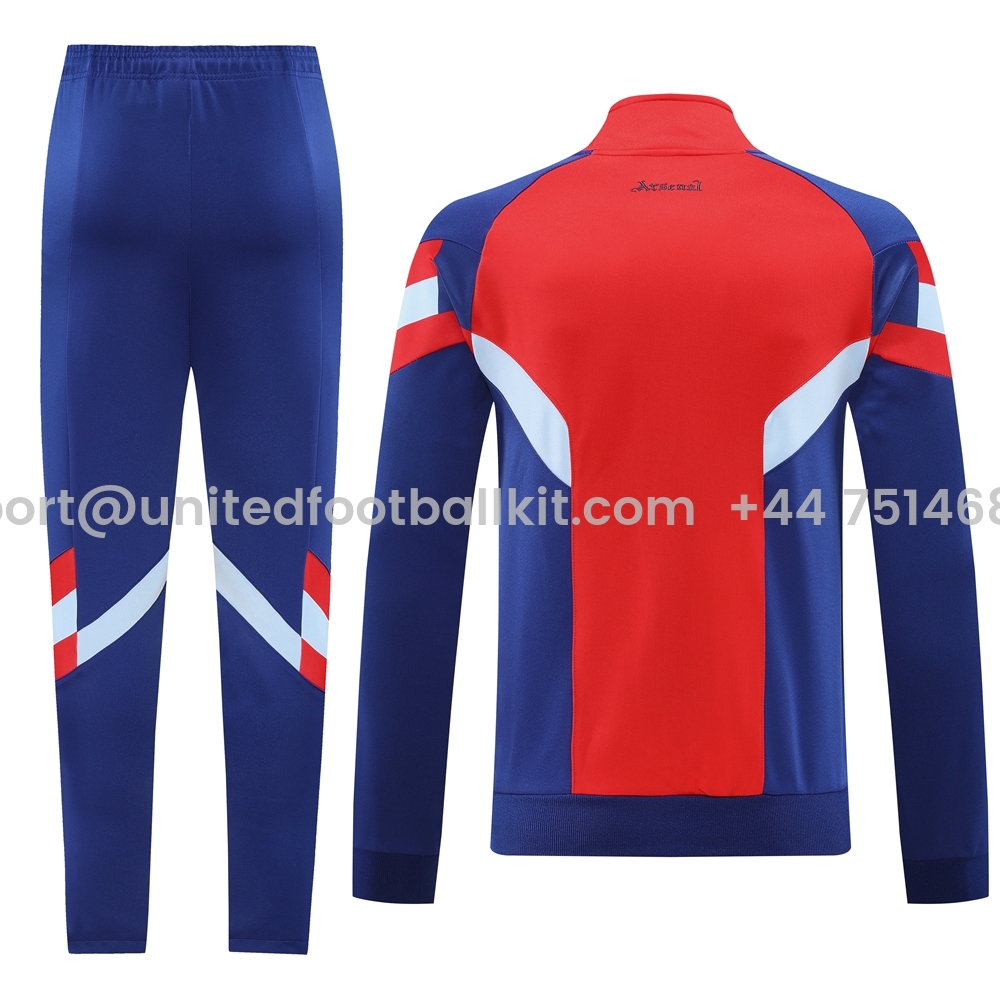 Unitedfootballkit.com | Arsenal 24-25 Originals LFSTLR Jacket Training Tracksuit - Red and Blue -Customize Name, Number and Patch | Worldwide Shipping