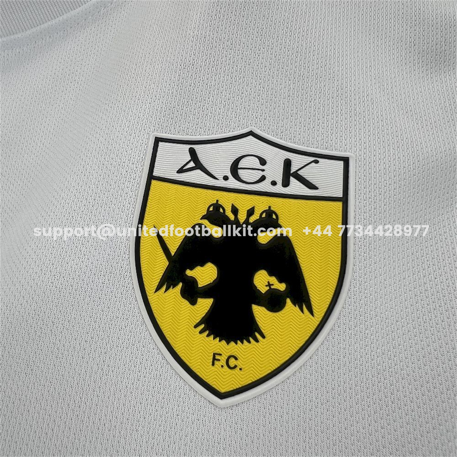 Unitedfootballkit.com | AEK Athens 25-26 Third White Jersey - Fans Version -Customize Name, Number and Patch | Worldwide Shipping