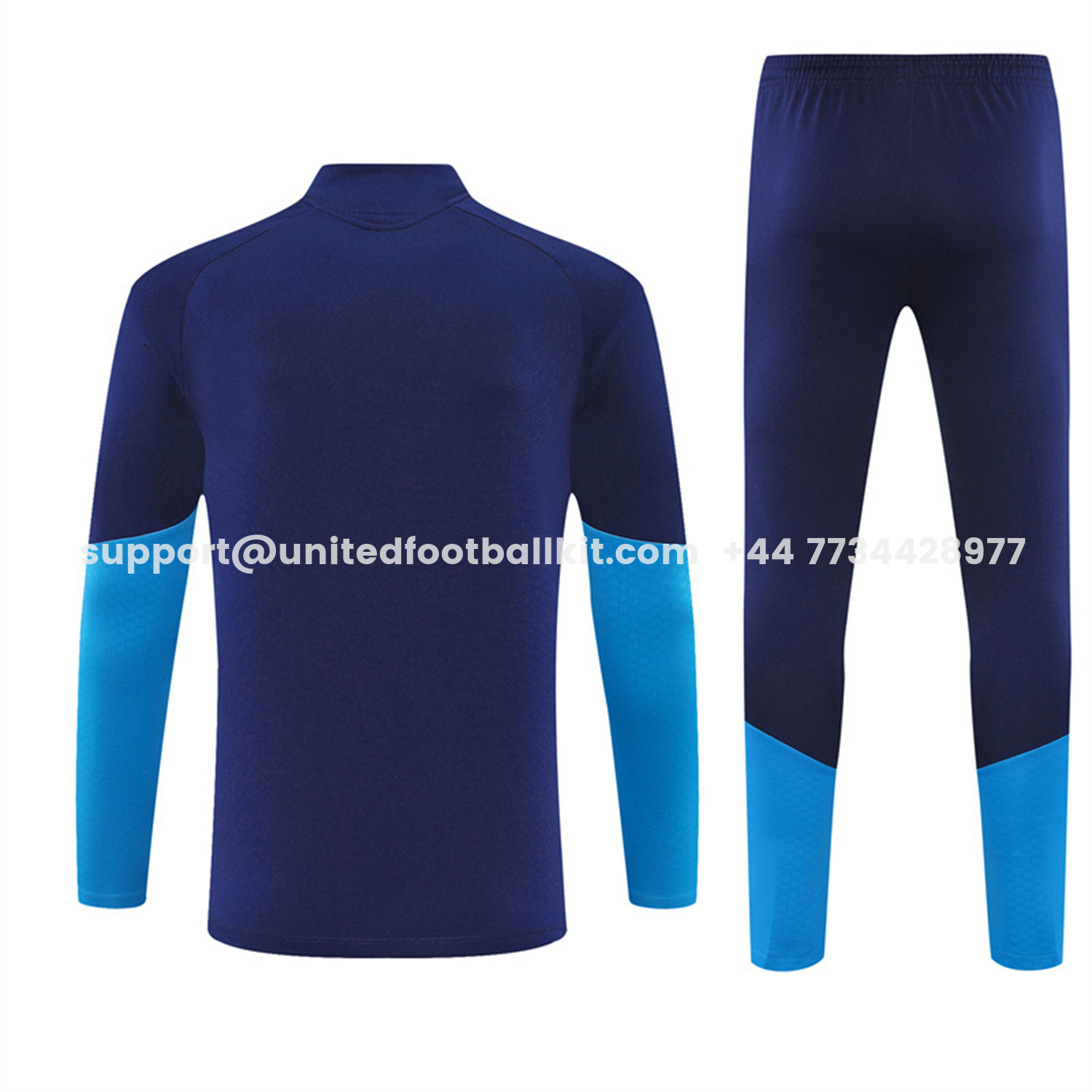 Unitedfootballkit.com | Spain 2026 Kids Long Sleeve Training Set - Royal Blue Top & Pants -Customize Name, Number and Patch | Worldwide Shipping