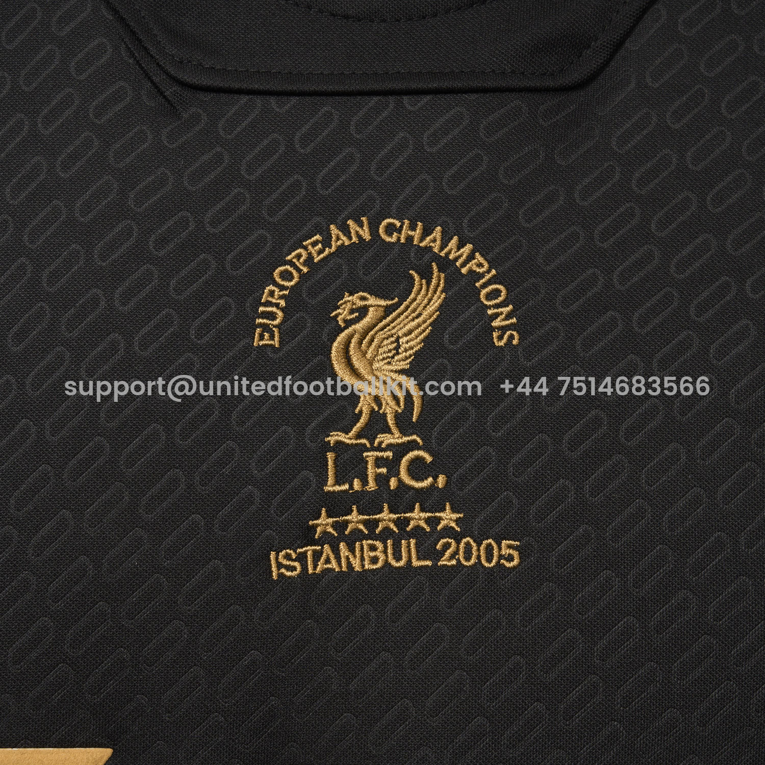 Unitedfootballkit.com | Liver.pool 25-26 Istanbul 2005 Anniversary Black Jersey - Fans Version -Customize Name, Number and Patch | Worldwide Shipping