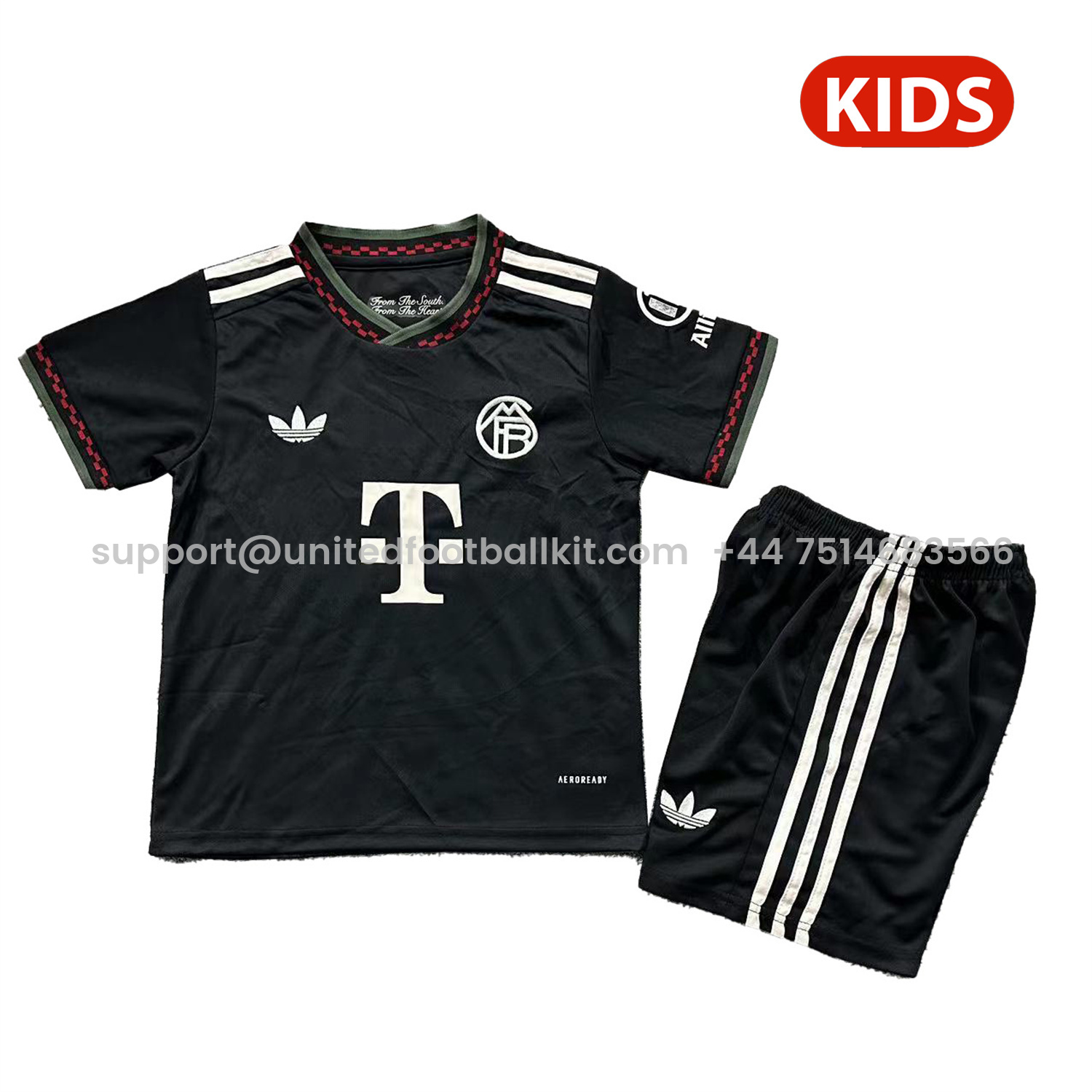 Unitedfootballkit.com | Bayern Munich 25-26 Third Kids Kit -Customize Name, Number and Patch | Worldwide Shipping