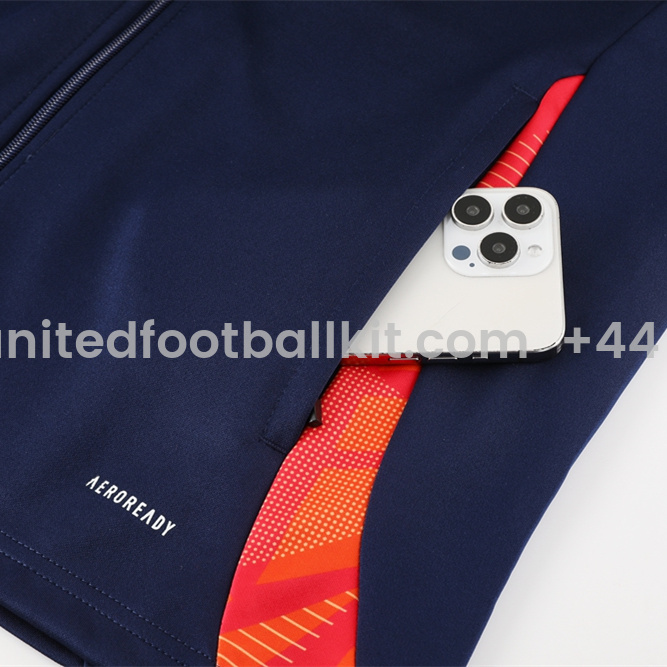 Unitedfootballkit.com | Manchester United 24-25 Jacket Training Tracksuit - Royal Blue -Customize Name, Number and Patch | Worldwide Shipping