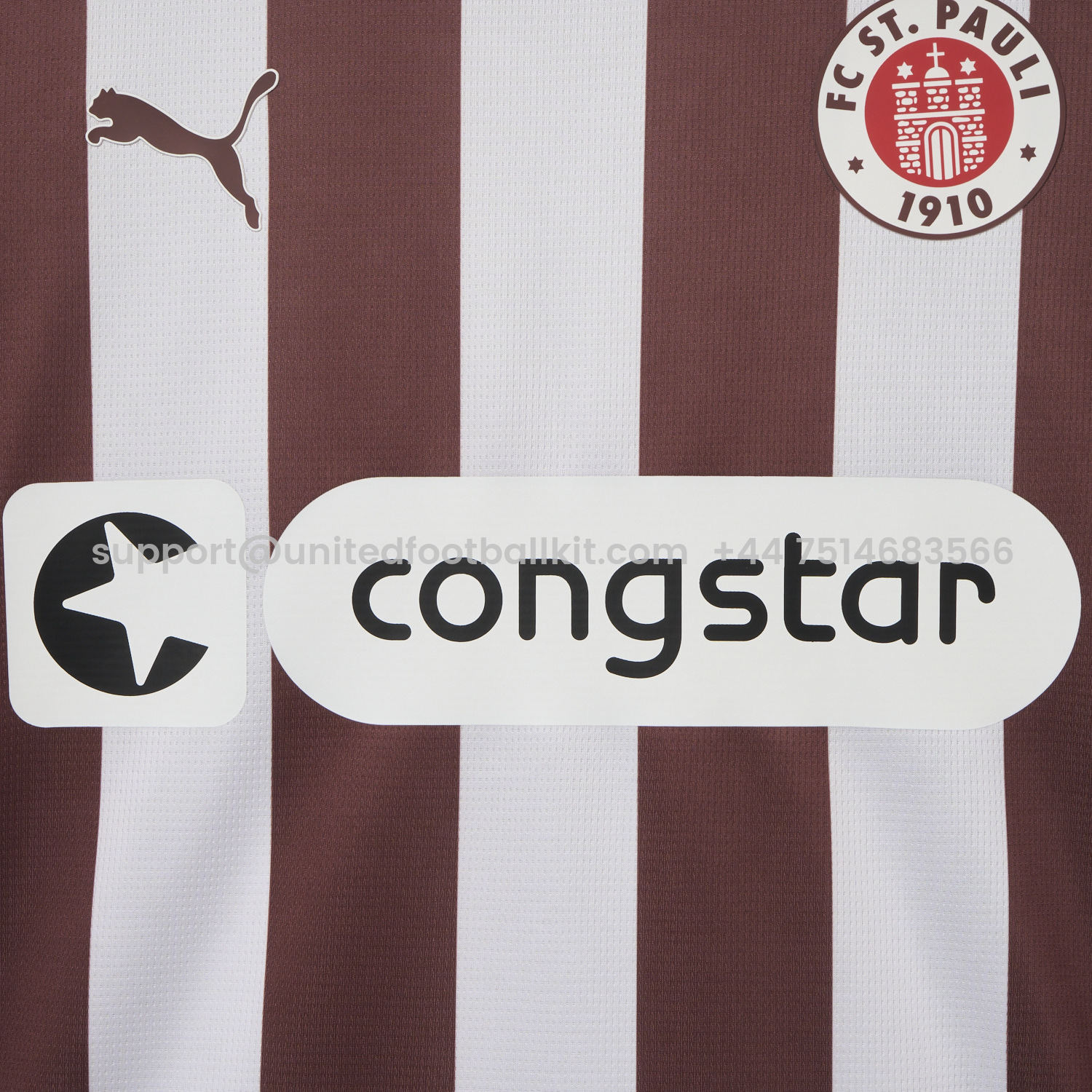 Unitedfootballkit.com | St. Pauli 25-26 Home Jersey - Fans Version -Customize Name, Number and Patch | Worldwide Shipping