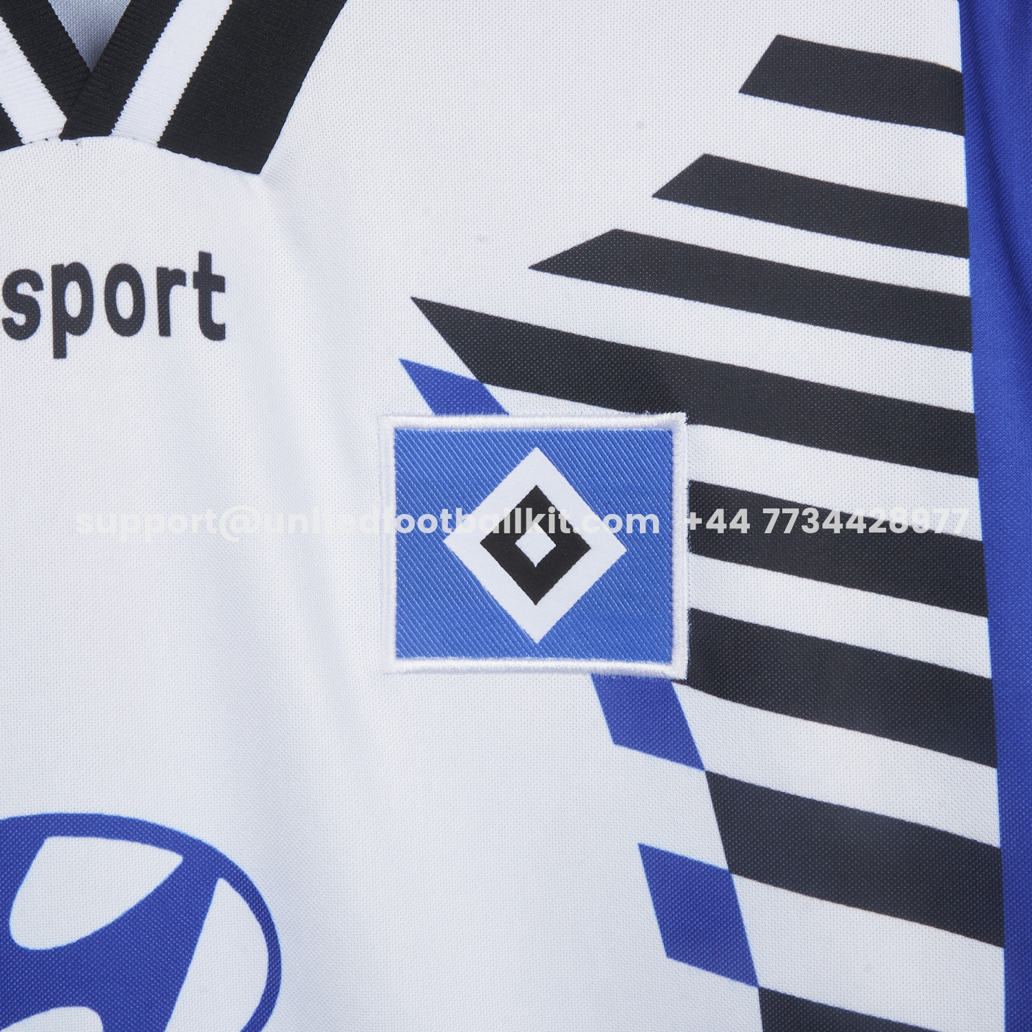 Unitedfootballkit.com | Retro Hamburger SV 1996-97 Away Blue Jersey -Customize Name, Number and Patch | Worldwide Shipping