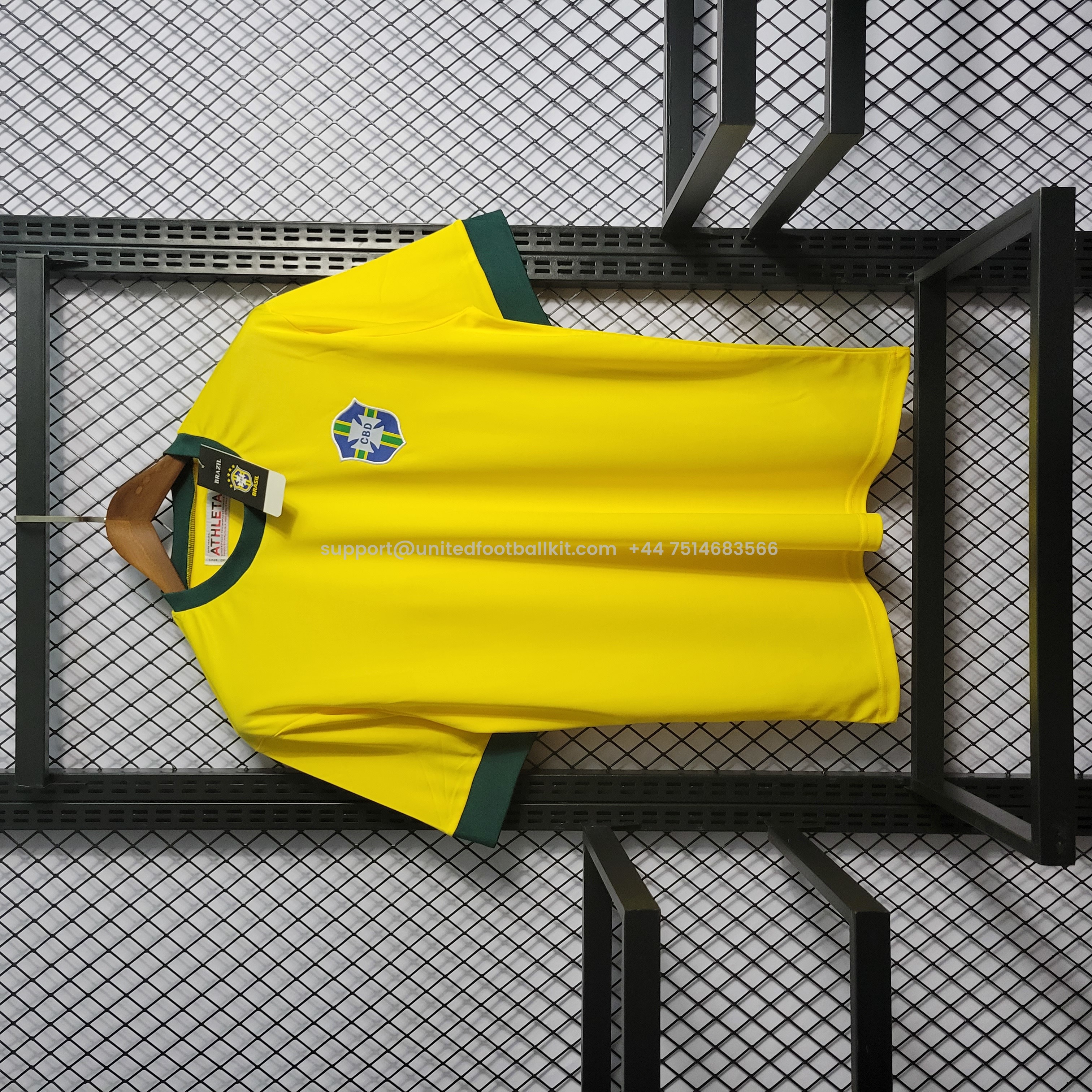Unitedfootballkit.com | Retro Brazil 1970 Home Stadium Jersey -Customize Name, Number and Patch | Worldwide Shipping