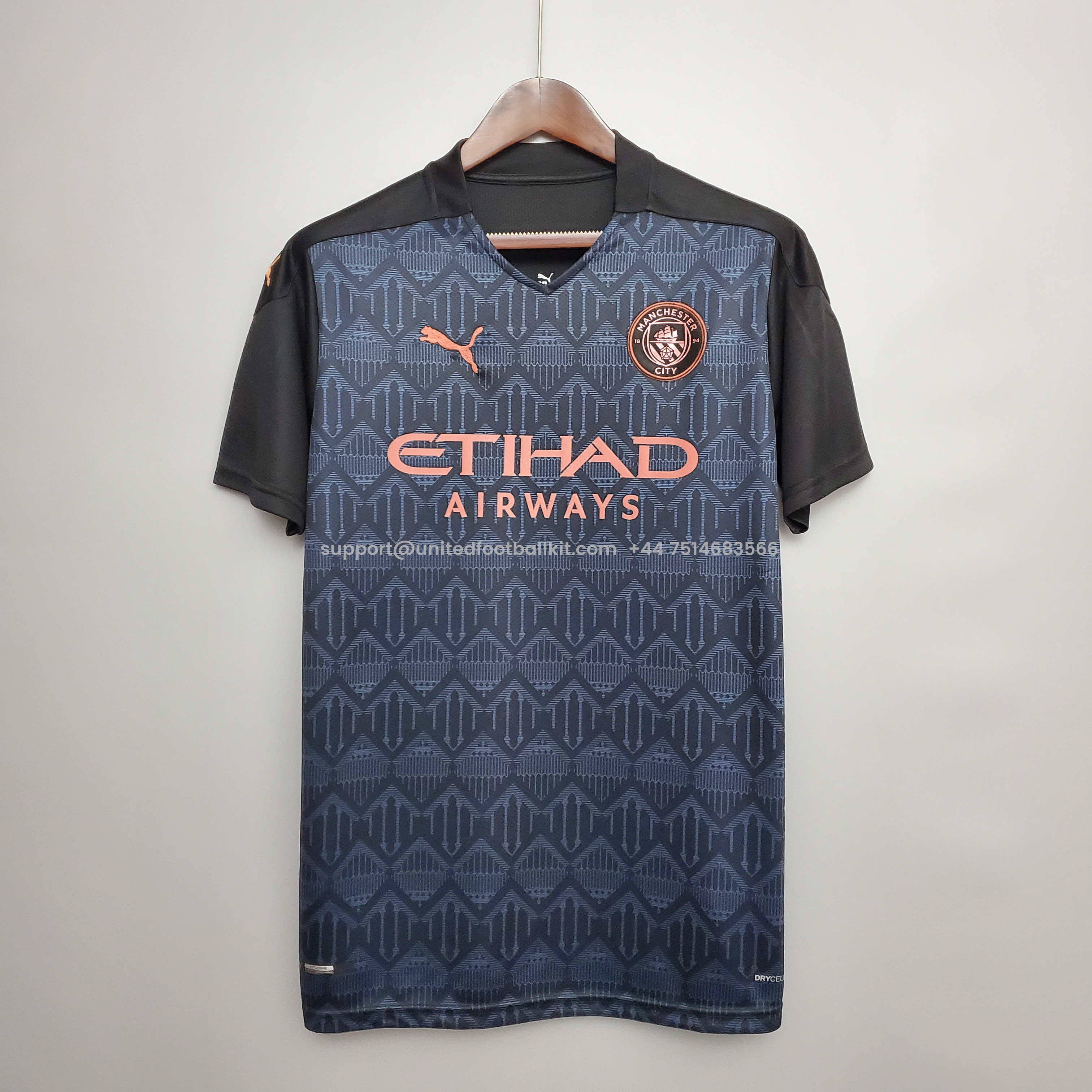 Unitedfootballkit.com | Manchester City 20-21 Away Stadium Jersey - Fans Version -Customize Name, Number and Patch | Worldwide Shipping