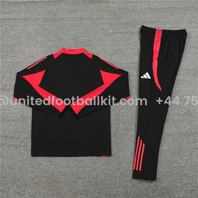 Unitedfootballkit.com | Bayern Munich 24-25 Long Sleeve Training Set - Black -Customize Name, Number and Patch | Worldwide Shipping