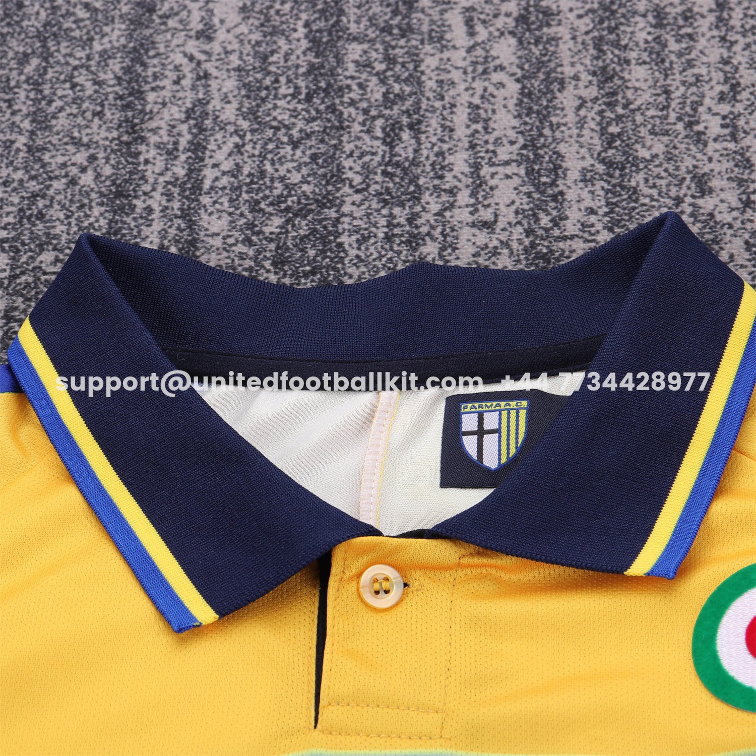 Unitedfootballkit.com | Retro Parma 1999-00 Home Kids Kit -Customize Name, Number and Patch | Worldwide Shipping