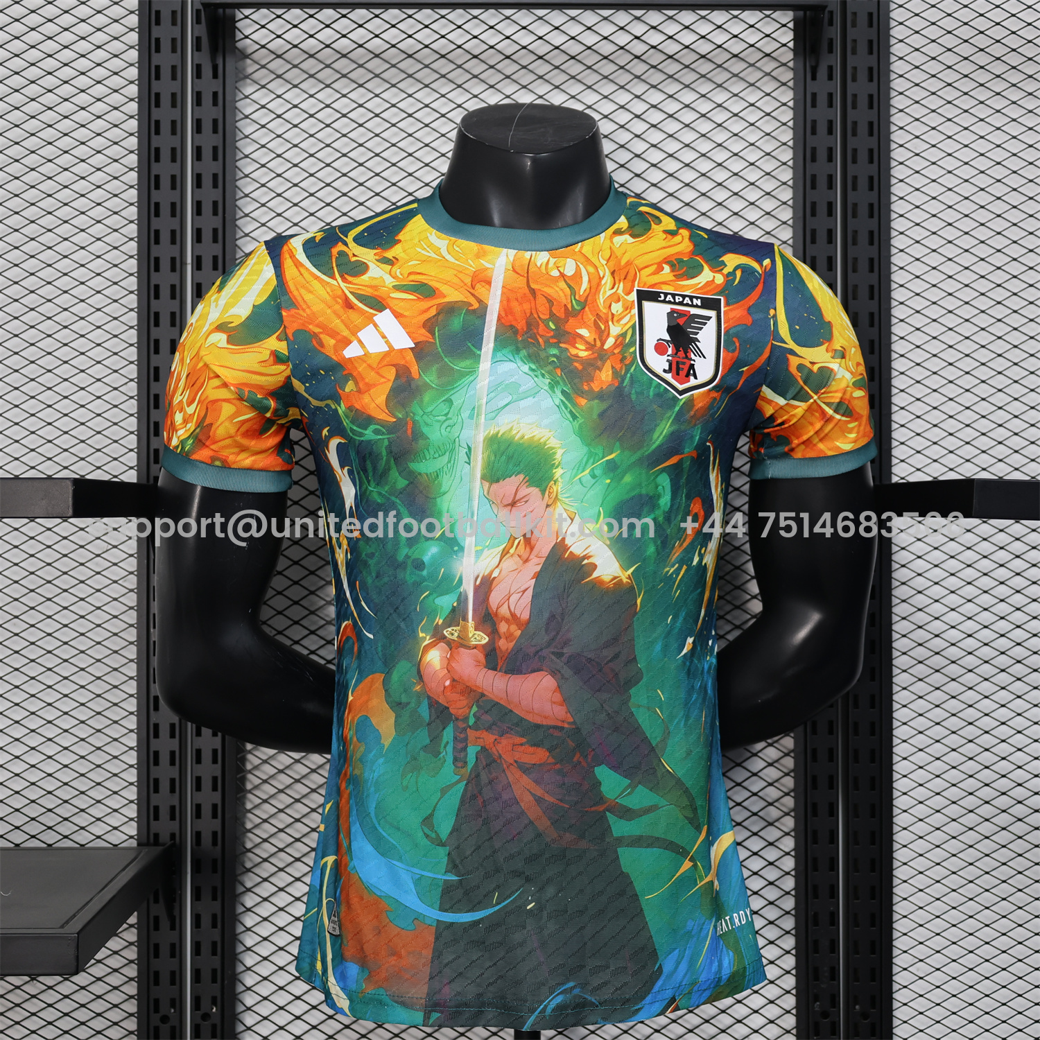 Unitedfootballkit.com | Japan 25-26 Roronoa Zoro Green Special Jersey - Player Version -Customize Name, Number and Patch | Worldwide Shipping