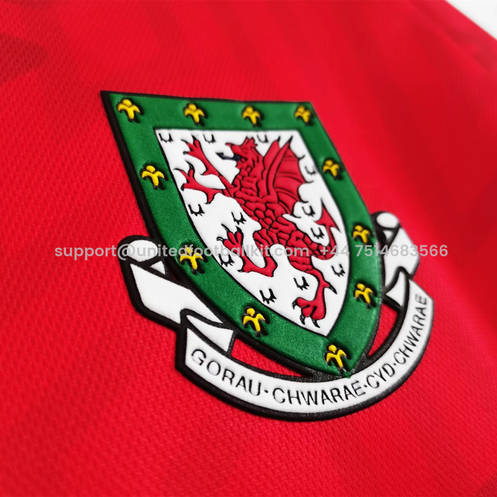 Unitedfootballkit.com | Retro Wales 1992 Home Stadium Jersey -Customize Name, Number and Patch | Worldwide Shipping