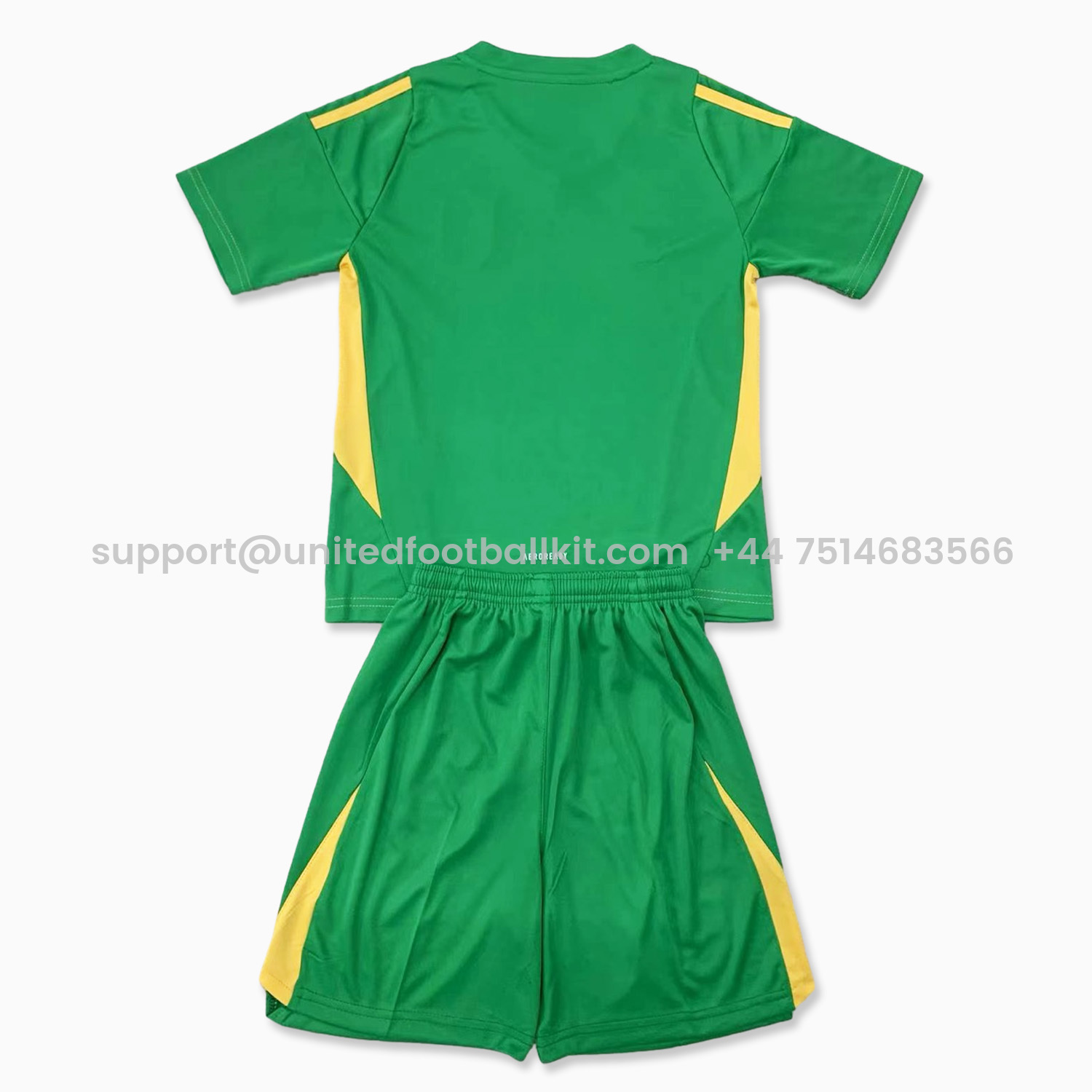 Unitedfootballkit.com | Spain 2024 Fruit Green Goalkeeper Kids Kit -Customize Name, Number and Patch | Worldwide Shipping