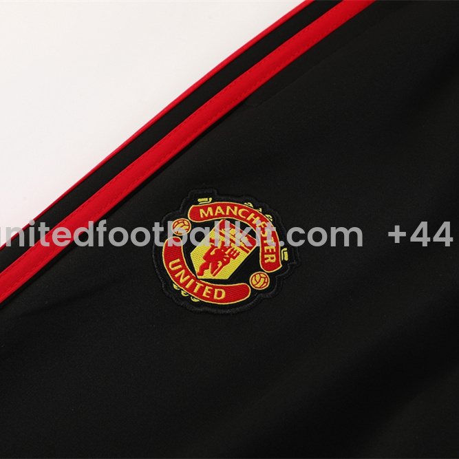 Unitedfootballkit.com | Manchester United 24-25 Jacket Training Tracksuit - Red Top and Black Pants -Customize Name, Number and Patch | Worldwide Shipping