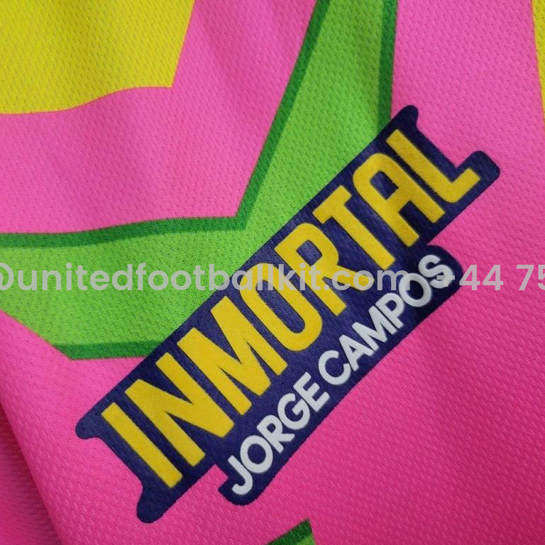 Unitedfootballkit.com | Retro Mexico 1998 World Cup Goalkeeper Pink Yellow Jersey -Customize Name, Number and Patch | Worldwide Shipping