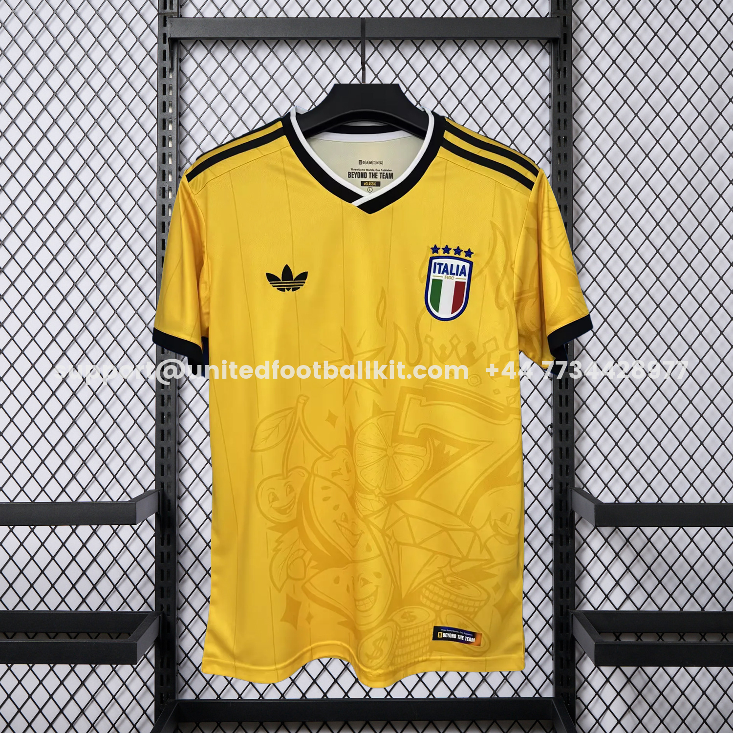 Unitedfootballkit.com | Italy 2026 BGAMING Special Yellow Jersey - Fans Version -Customize Name, Number and Patch | Worldwide Shipping