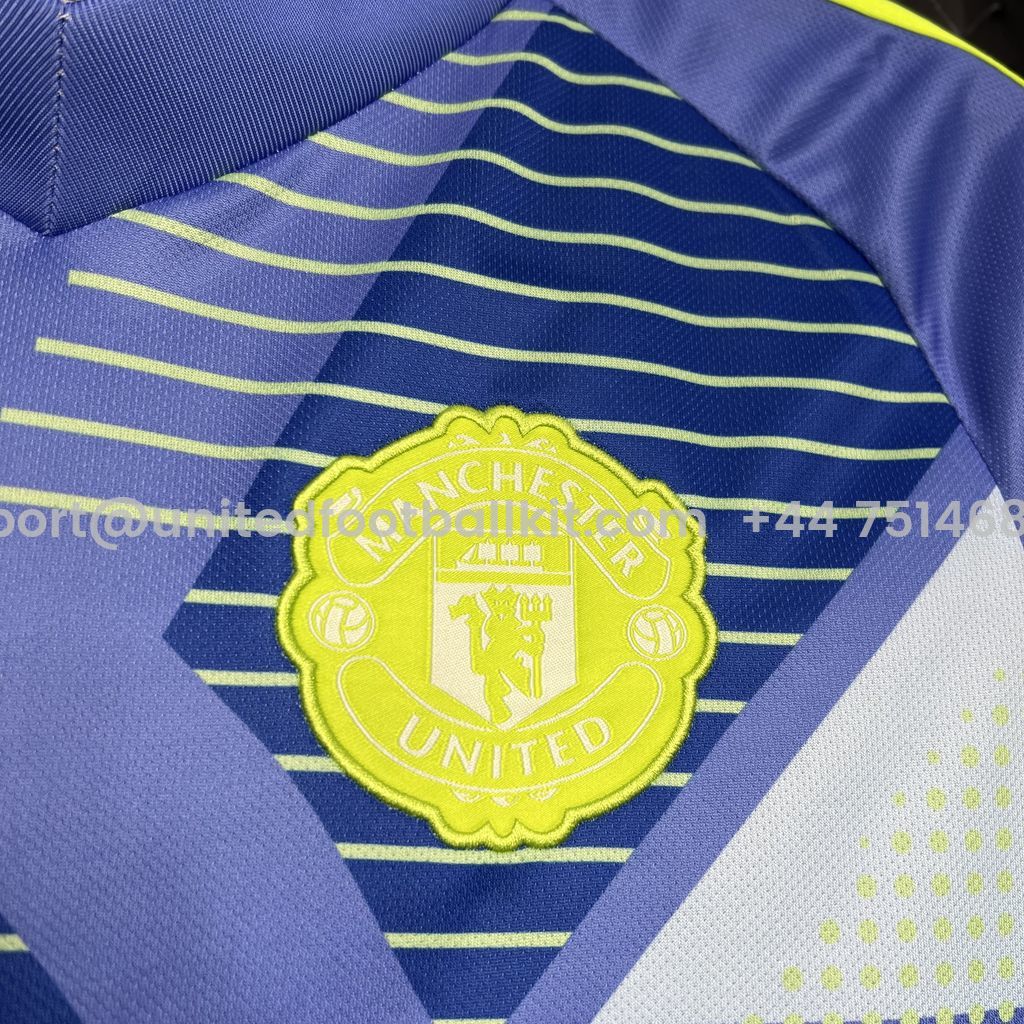 Unitedfootballkit.com | Manchester United 24-25 Blue Goalkeeper Jersey - Fans Version -Customize Name, Number and Patch | Worldwide Shipping