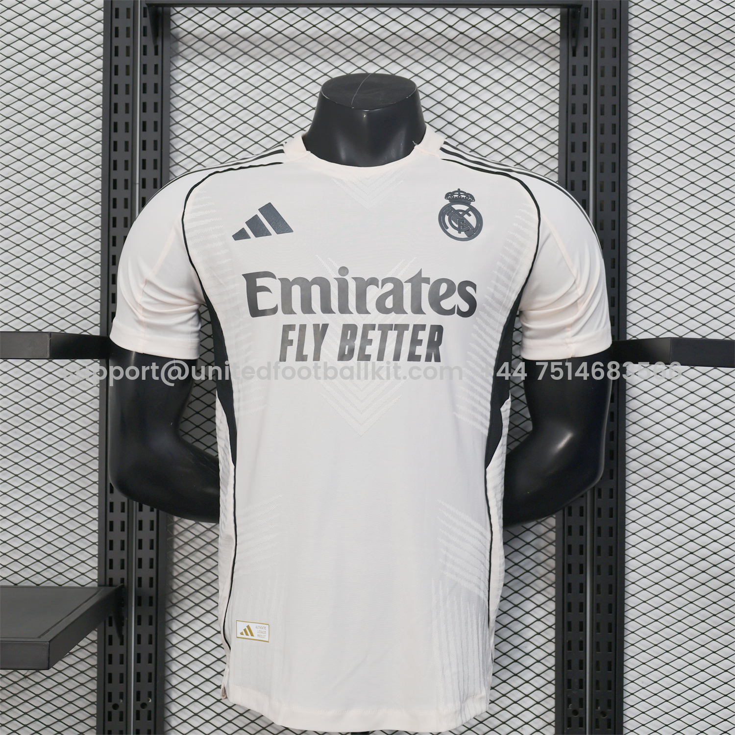 Unitedfootballkit.com | Real Madrid 25-26 Beige Training Jersey - Player Version -Customize Name, Number and Patch | Worldwide Shipping