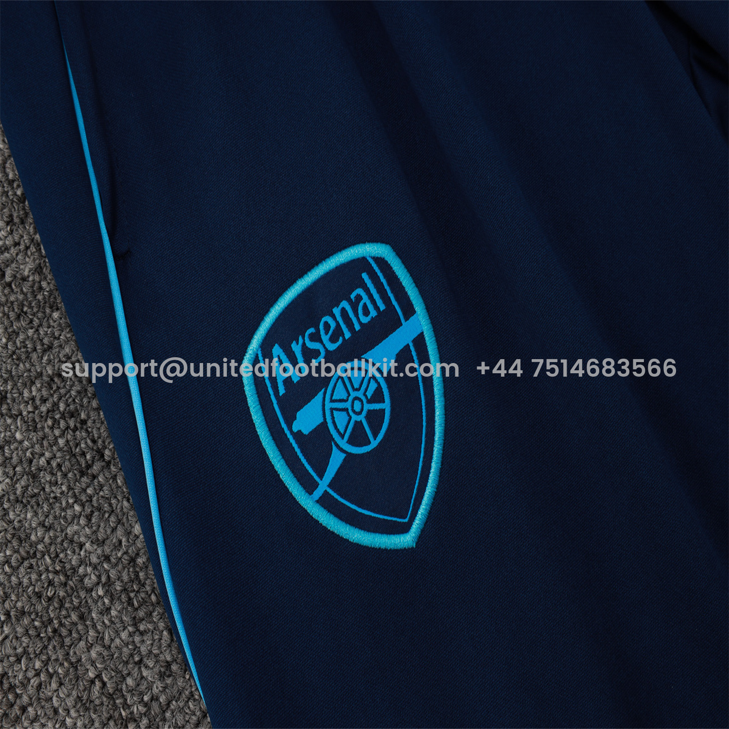 Unitedfootballkit.com | Arsenal 25-26 Long Sleeve Training Set - Deep Blue -Customize Name, Number and Patch | Worldwide Shipping
