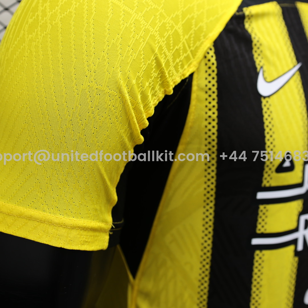 Unitedfootballkit.com | Al Ittihad Jeddah United 24-25 Home Jersey - Player Version -Customize Name, Number and Patch | Worldwide Shipping