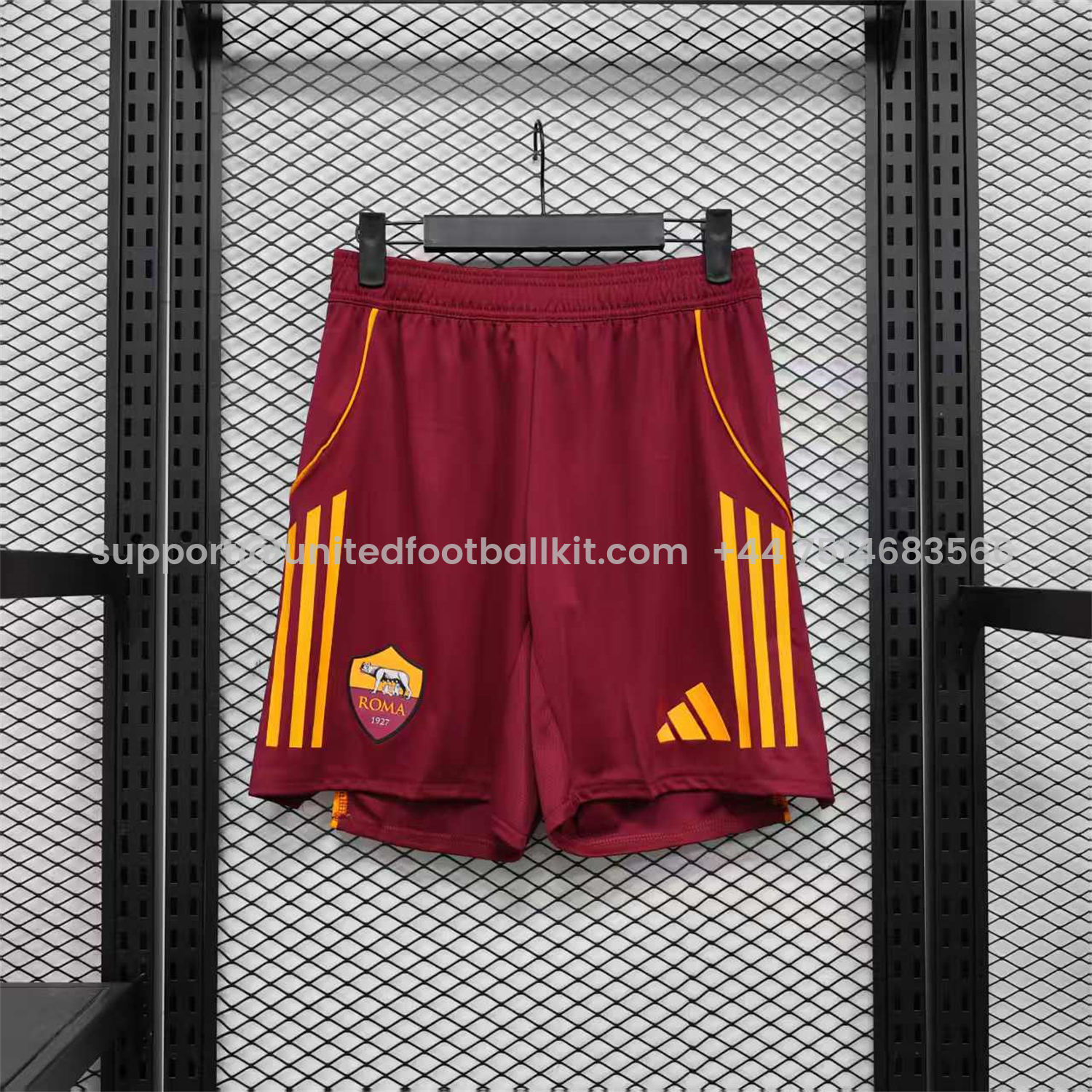Unitedfootballkit.com | Roma 25-26 Home Red Shorts - Player Version -Customize Name, Number and Patch | Worldwide Shipping