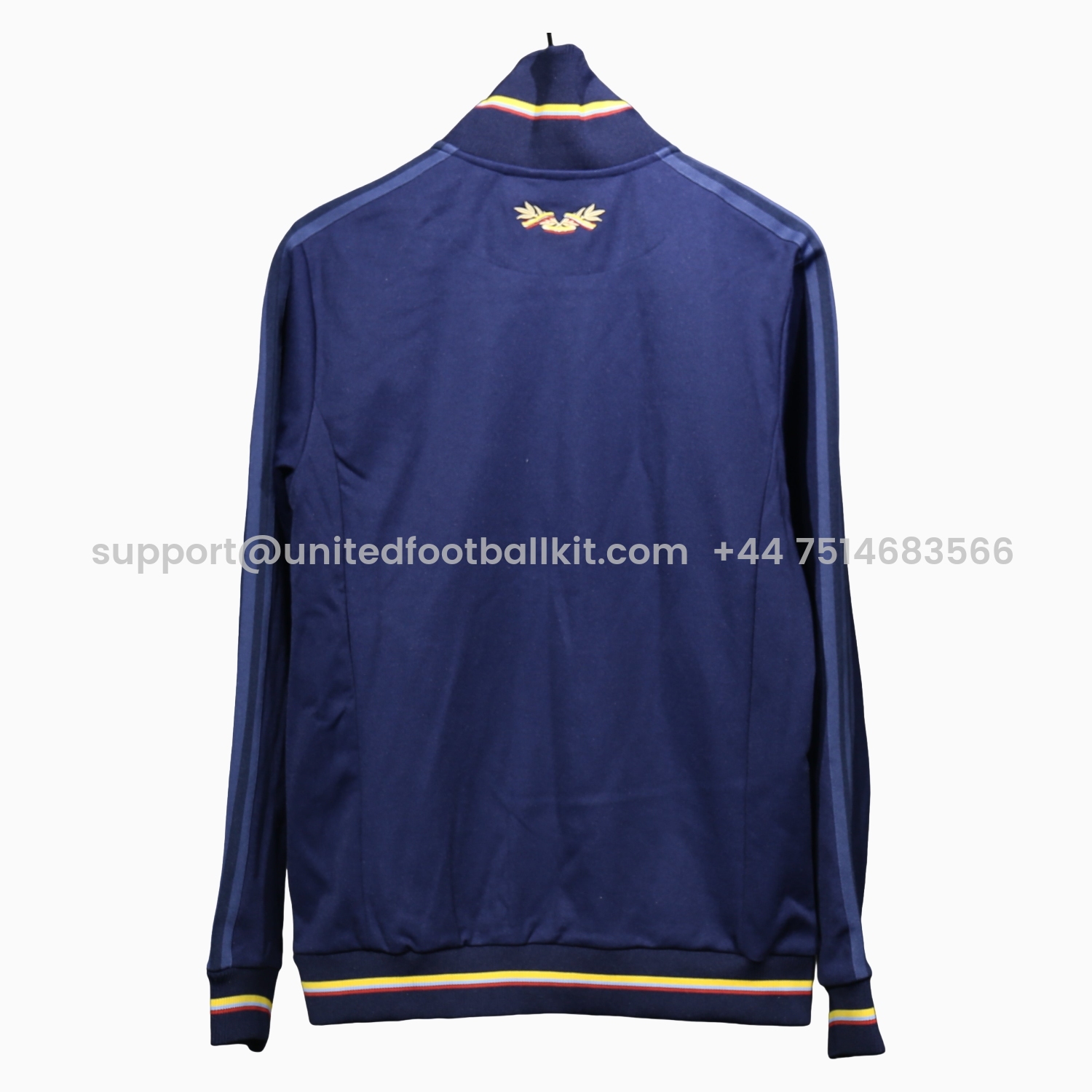 Unitedfootballkit.com | Colombia 2024 100th Anniversary Jacket Training Tracksuit - Deep Blue -Customize Name, Number and Patch | Worldwide Shipping