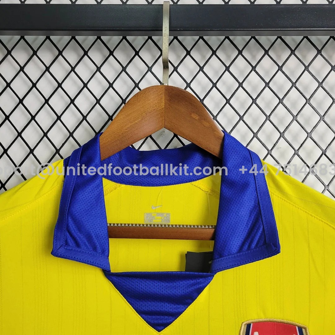 Unitedfootballkit.com | Retro Arsenal 2003-05 Away Stadium Jersey -Customize Name, Number and Patch | Worldwide Shipping