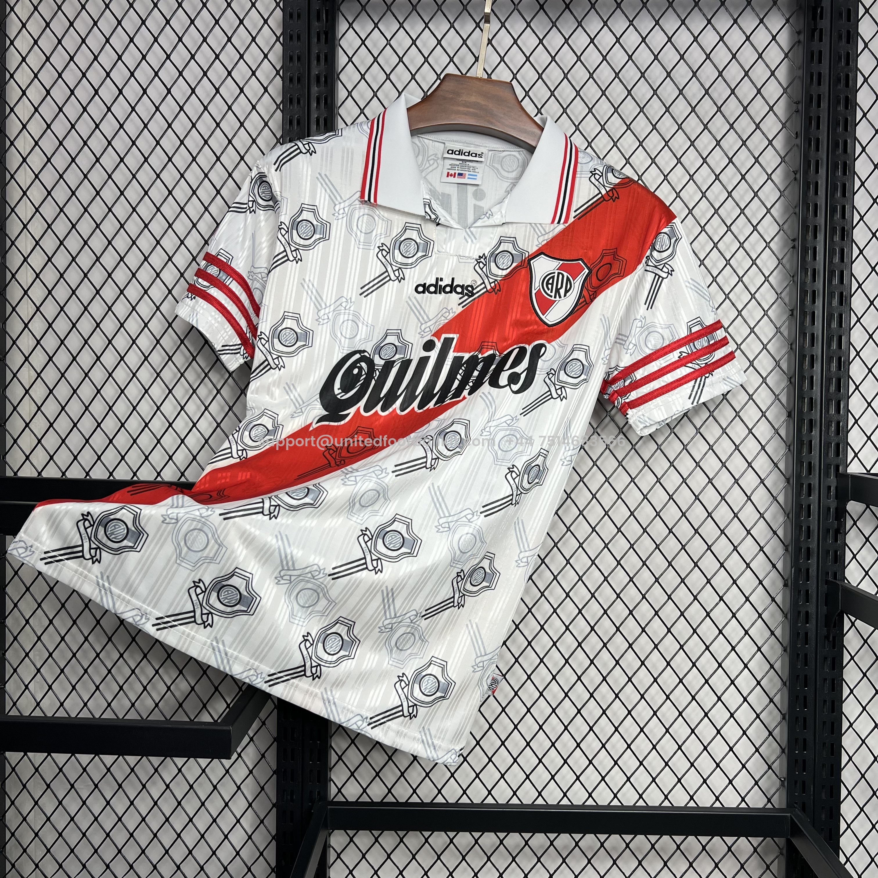 Unitedfootballkit.com | Retro River Plate 1996-97 Home Stadium Jersey -Customize Name, Number and Patch | Worldwide Shipping