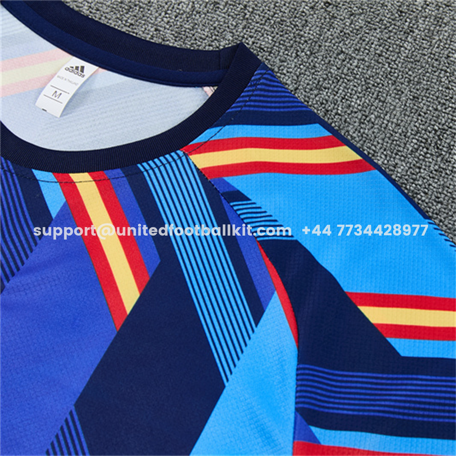 Unitedfootballkit.com | Spain 2026 Kids Short-Sleeve Training Set - Royal Blue And Yellow Top & Royal Blue Shorts -Customize Name, Number and Patch | Worldwide Shipping