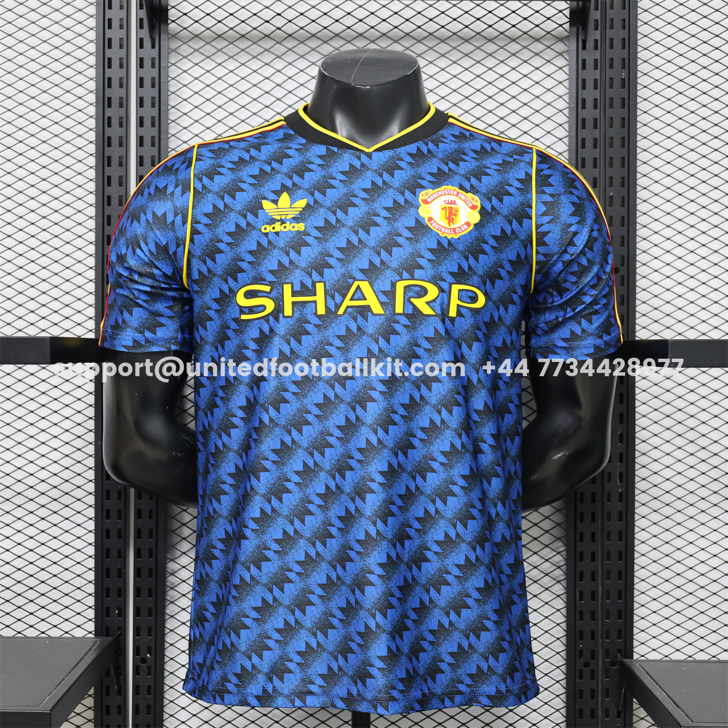 Unitedfootballkit.com | Manchester United 26-27 Retro Style Casual Dark Blue Special Jersey - Player Version -Customize Name, Number and Patch | Worldwide Shipping