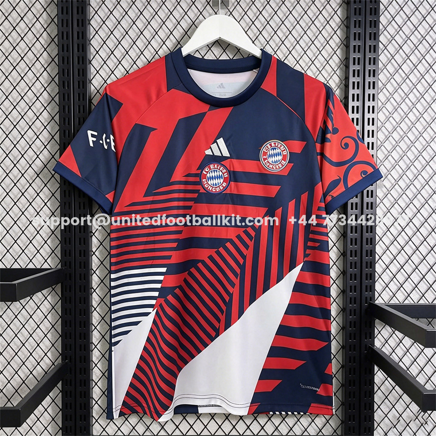 Bayern Munich 26-27 Pre-Match Navy Blue Red Stripes Jersey - Fans Version:football jersey mysite: unitedjerseyfootball 邓江浪:football