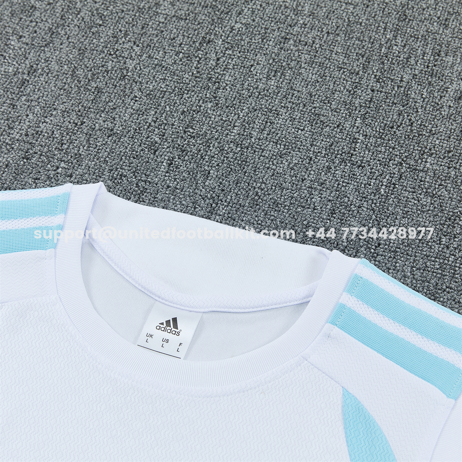 Unitedfootballkit.com | Argentina 2026 Vest Training Set - White Vest and Blue Shorts -Customize Name, Number and Patch | Worldwide Shipping