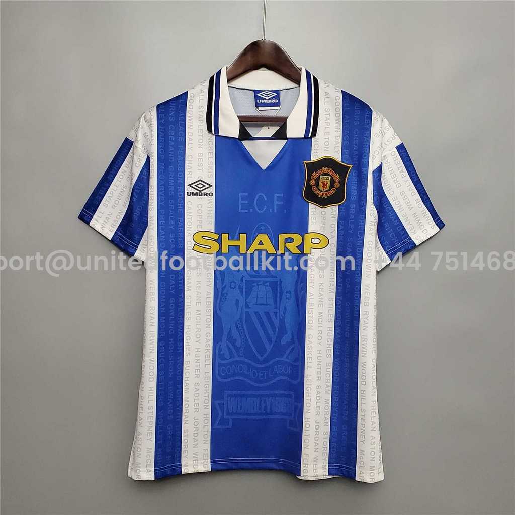 Unitedfootballkit.com | Retro Manchester United 94-96 Away Jersey -Customize Name, Number and Patch | Worldwide Shipping