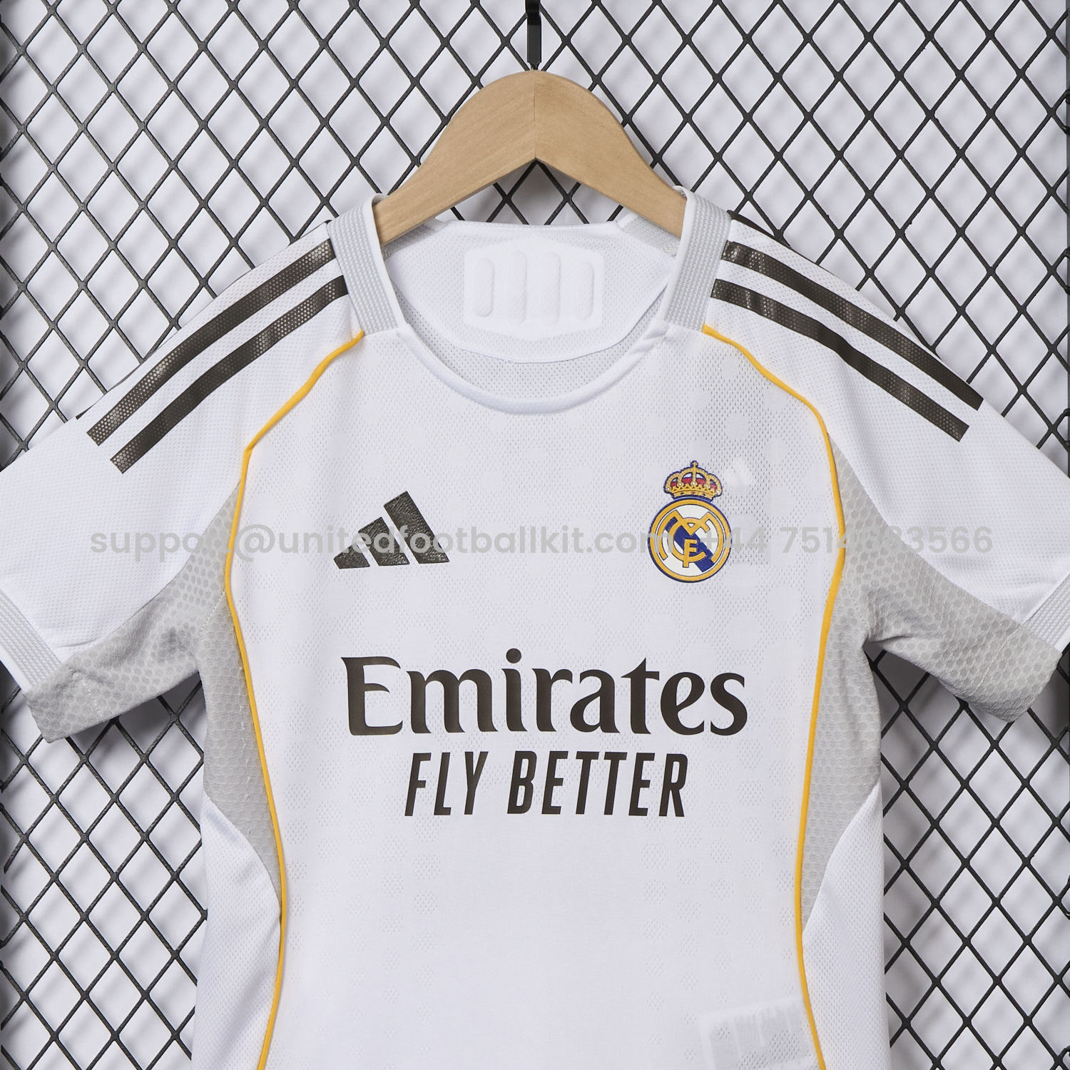Unitedfootballkit.com | Real Madrid 25-26 Home White Kids Kit - Player Version -Customize Name, Number and Patch | Worldwide Shipping