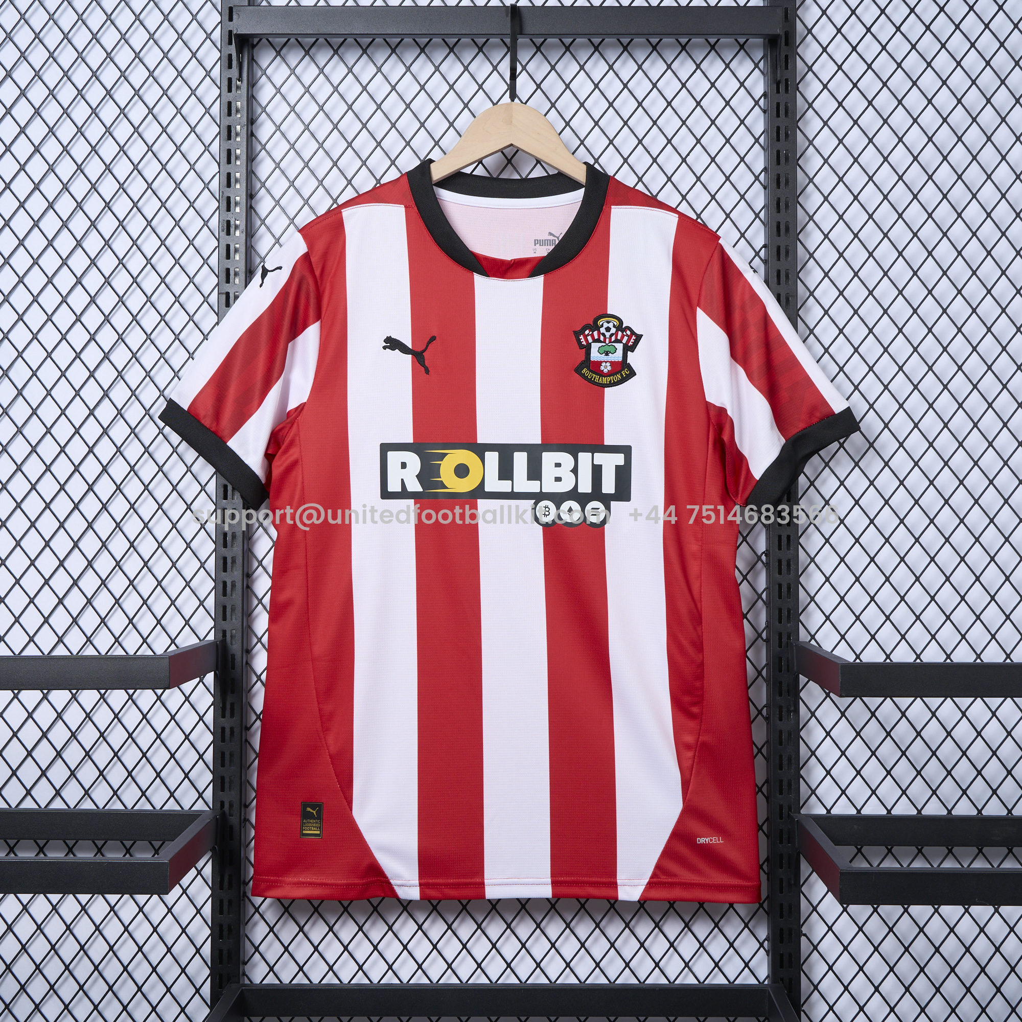 Unitedfootballkit.com | Southampton 24-25 Home Stadium Jersey - Fans Version -Customize Name, Number and Patch | Worldwide Shipping