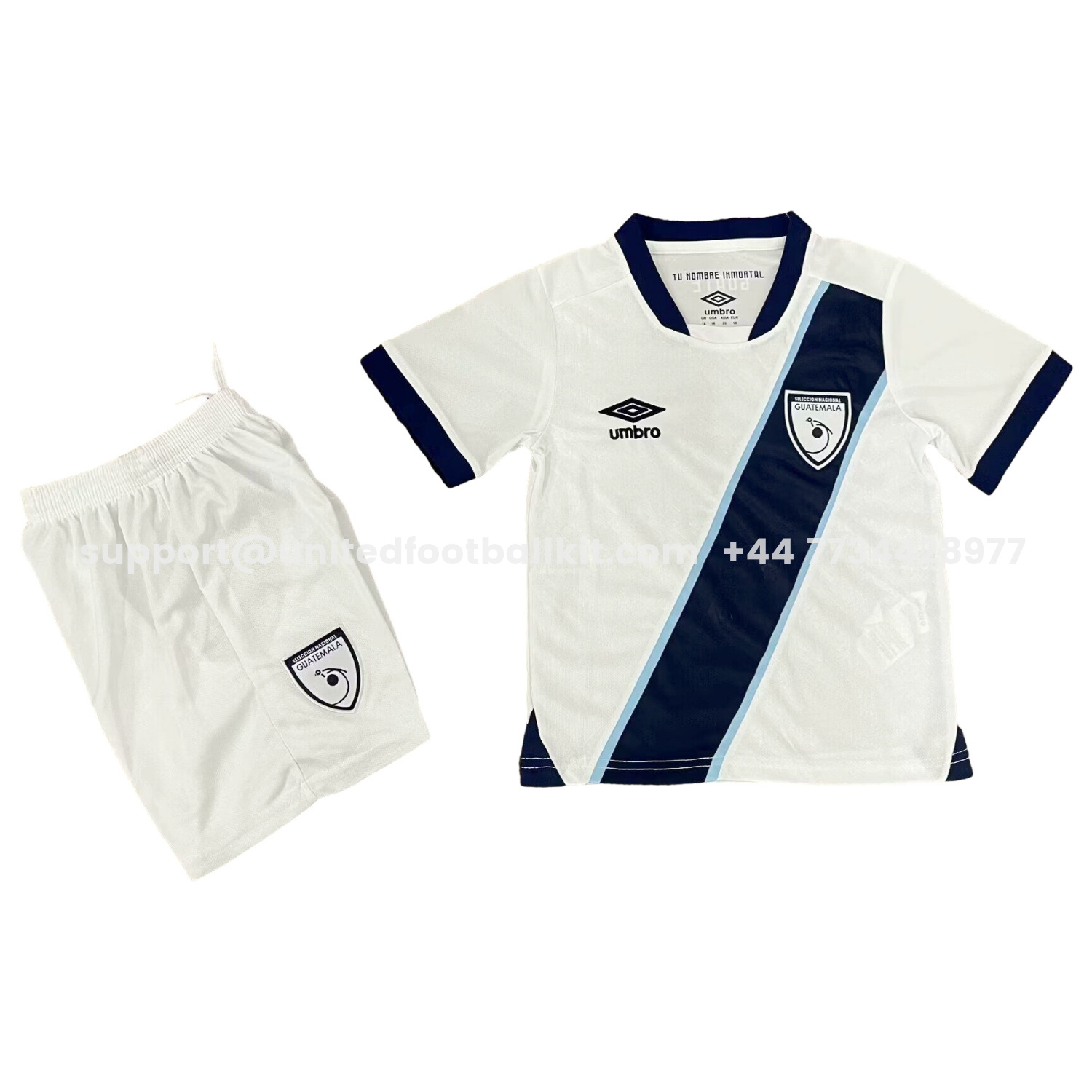 Unitedfootballkit.com | Guatemala 25-26 Home Kids Kit -Customize Name, Number and Patch | Worldwide Shipping