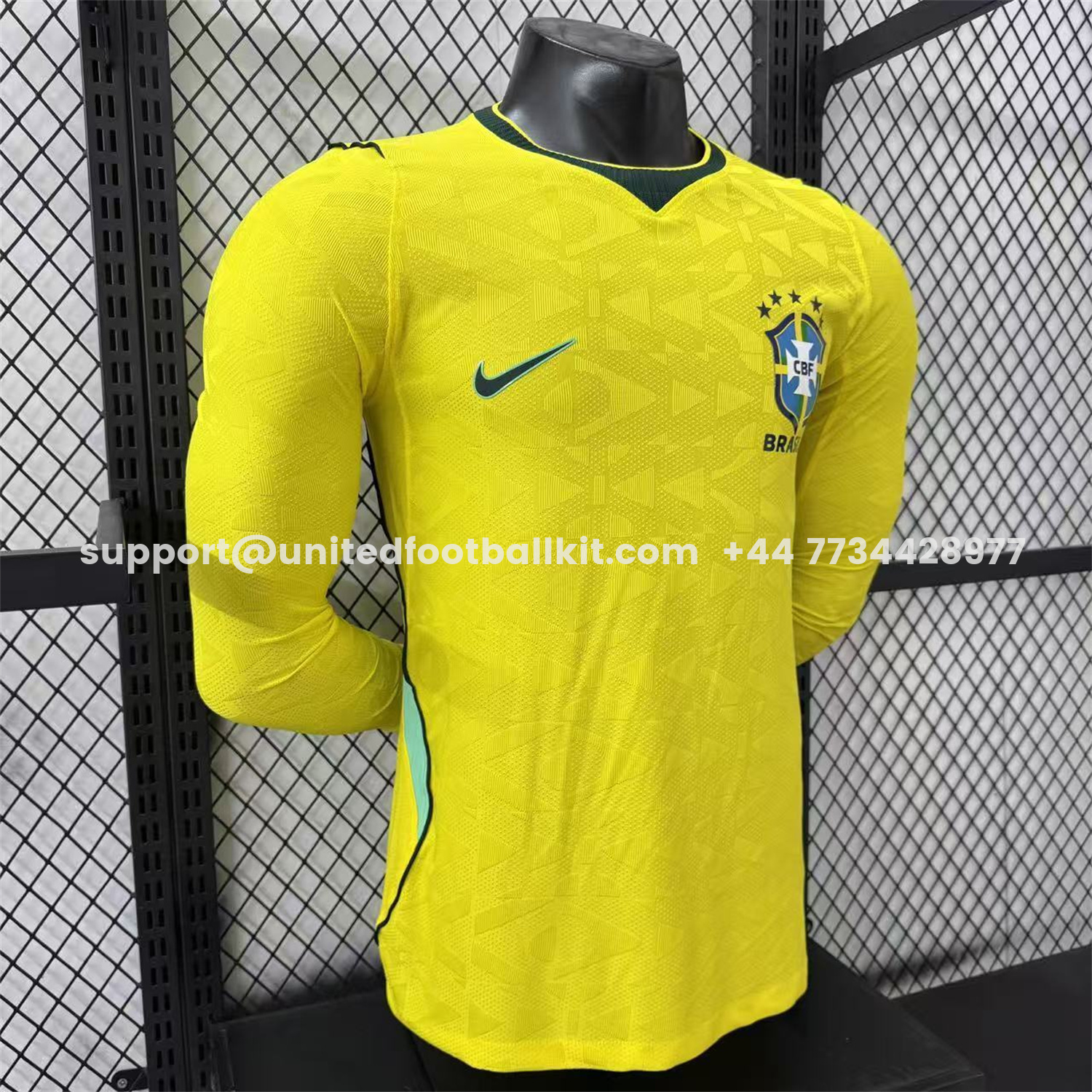 Unitedfootballkit.com | Brazil 2026 Home Long Sleeves Jersey - Player Version -Customize Name, Number and Patch | Worldwide Shipping