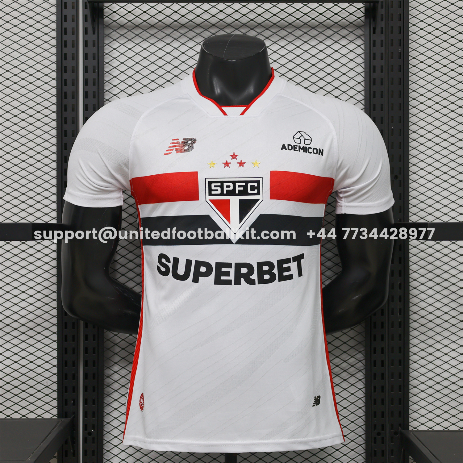 Unitedfootballkit.com | Sao Paulo 26-27 Home Jersey - Player Version -Customize Name, Number and Patch | Worldwide Shipping