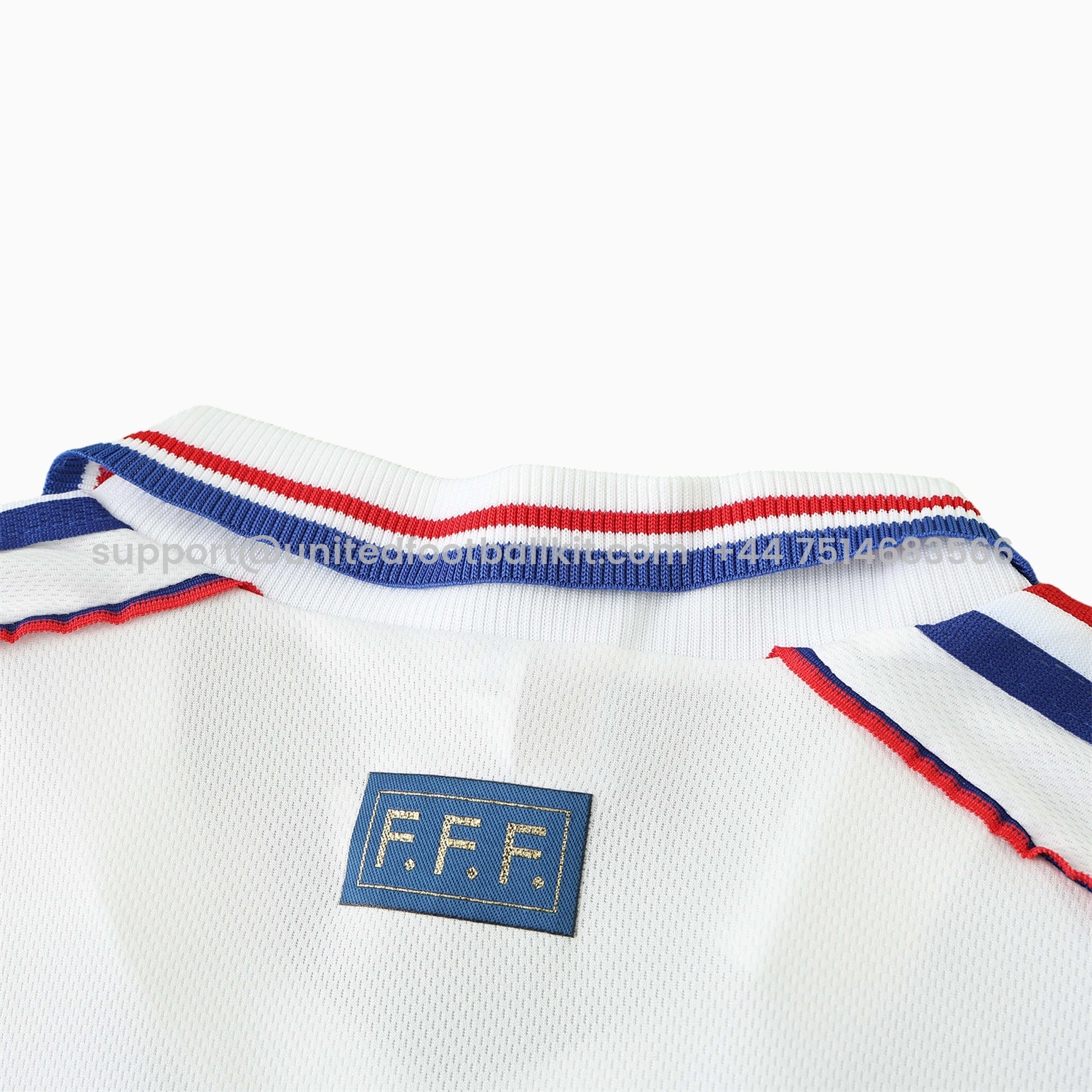 Unitedfootballkit.com | Retro France 1998 Away Long Sleeves Jersey (with 1998 World Cup mark on right chest) -Customize Name, Number and Patch | Worldwide Shipping
