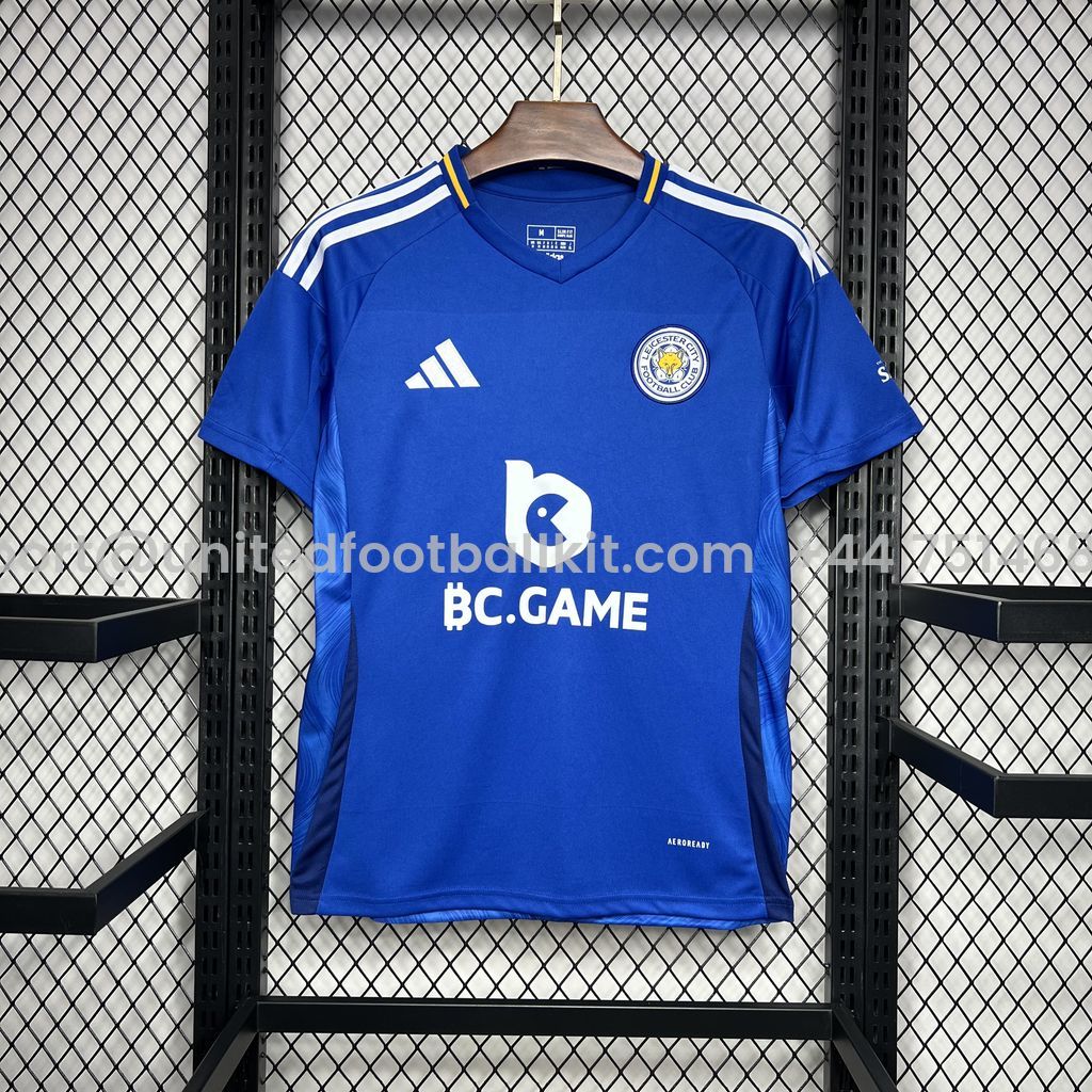 Unitedfootballkit.com | Leicester City 24-25 Home Stadium Jersey - Fans Version -Customize Name, Number and Patch | Worldwide Shipping