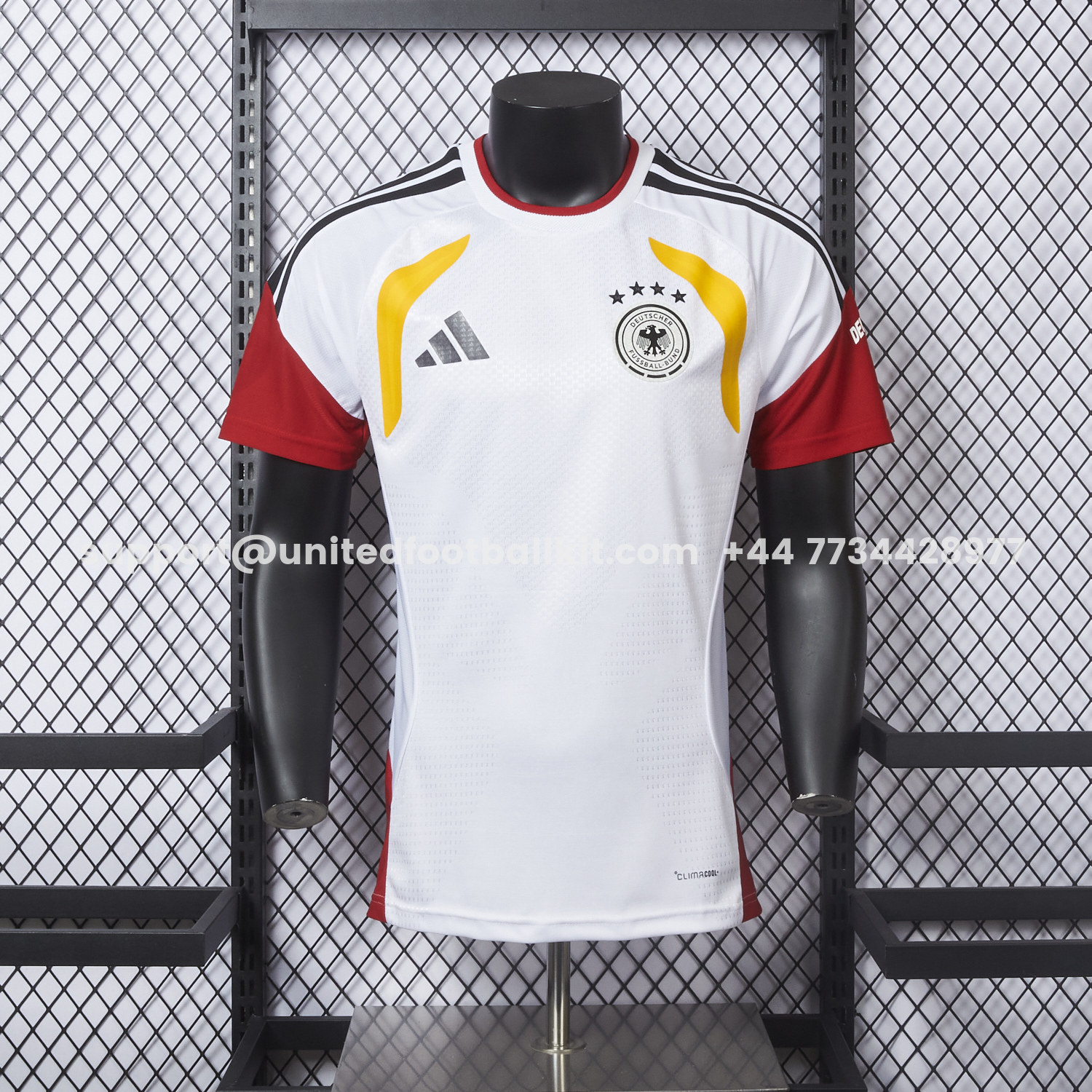 Unitedfootballkit.com | Germany 2026 White Pre-Match Training Jersey - Player Version -Customize Name, Number and Patch | Worldwide Shipping