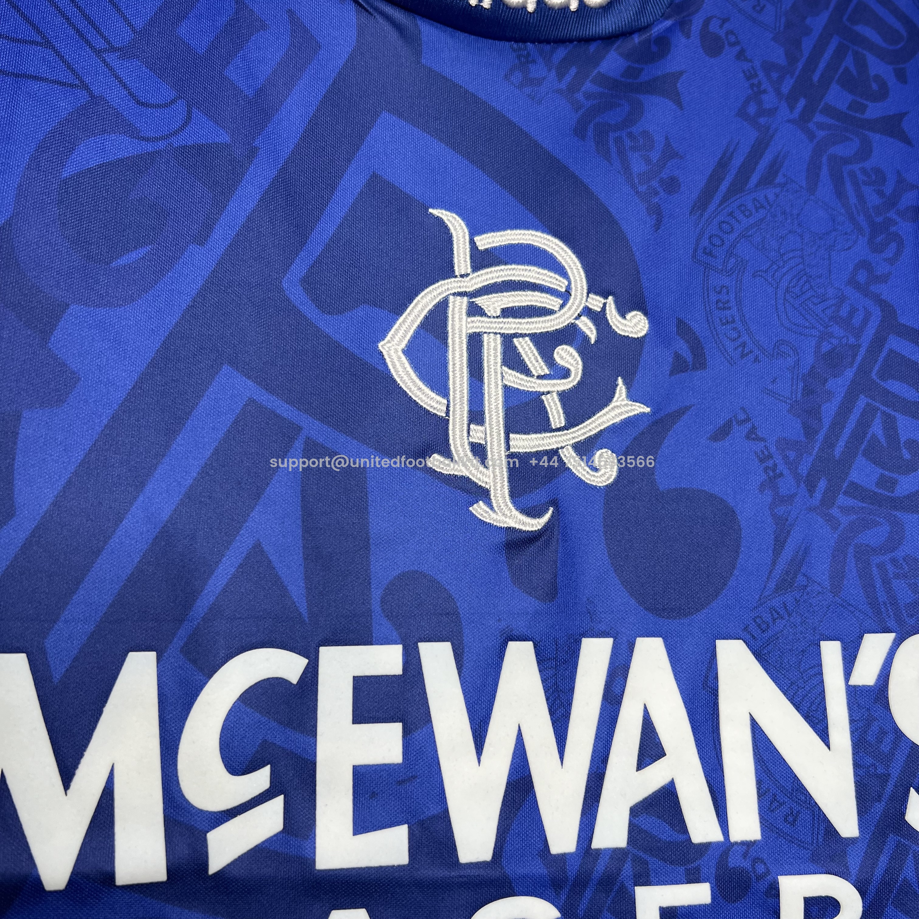 Unitedfootballkit.com | Retro Glasgow Rangers 1994-96 Home Stadium Jersey -Customize Name, Number and Patch | Worldwide Shipping