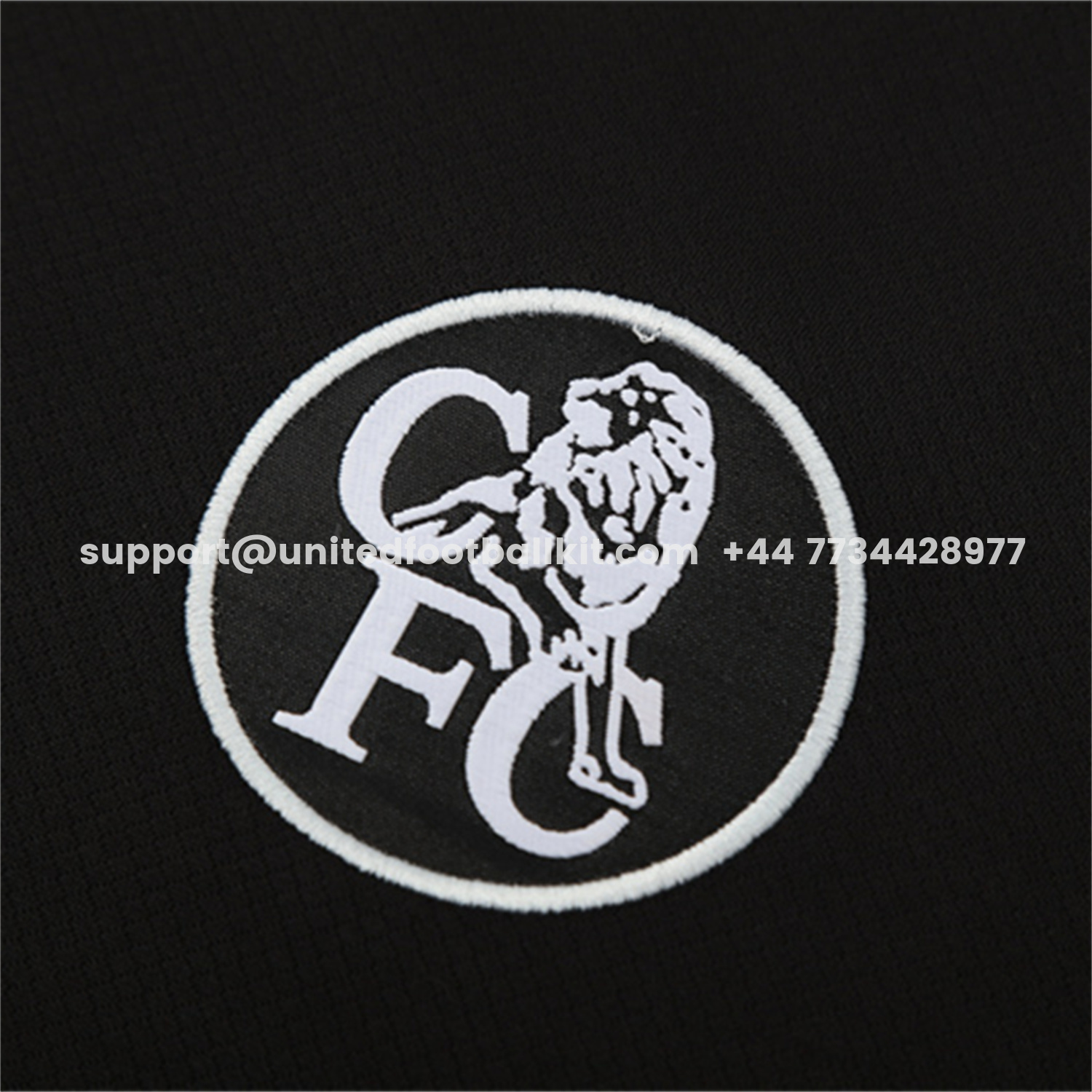 Unitedfootballkit.com | C.H.E.L.S.E.A 25-26 Short-Sleeve Training Set - Black Top & Black Shorts -Customize Name, Number and Patch | Worldwide Shipping