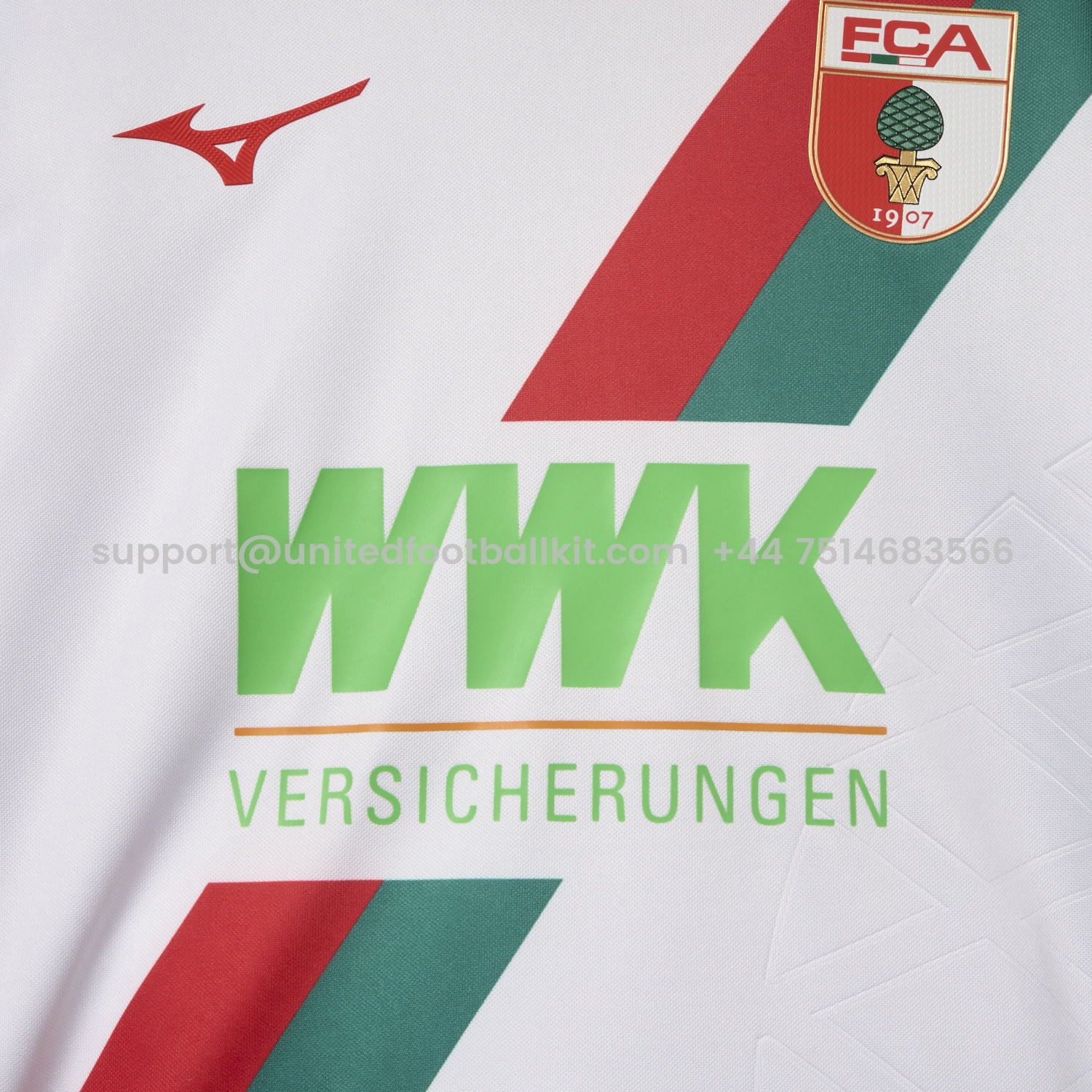 Unitedfootballkit.com | Augsburg 25-26 Home Kids Kit -Customize Name, Number and Patch | Worldwide Shipping