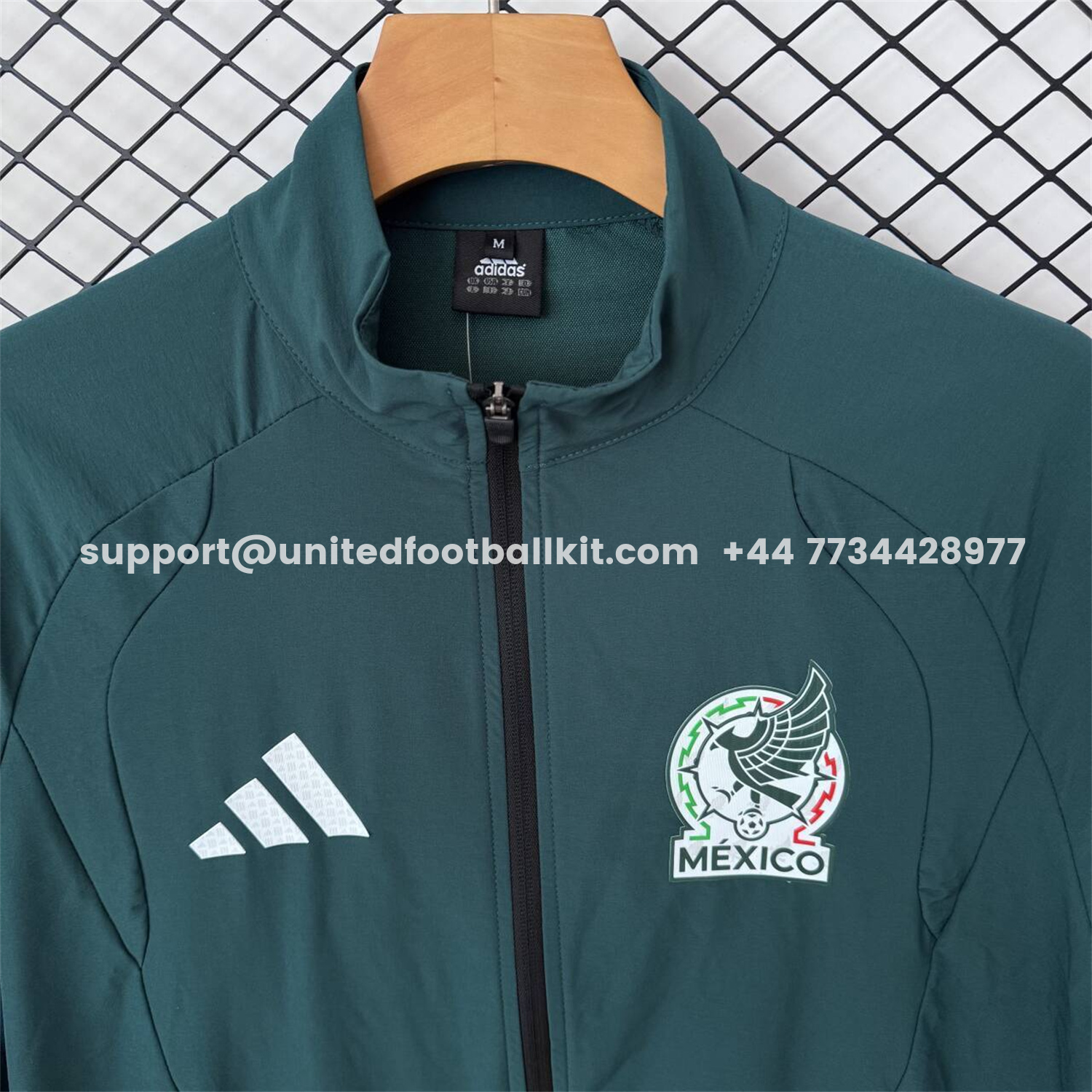 Unitedfootballkit.com | Mexico 2026 Windbreaker Training Set - Deep Green Top and Pants -Customize Name, Number and Patch | Worldwide Shipping