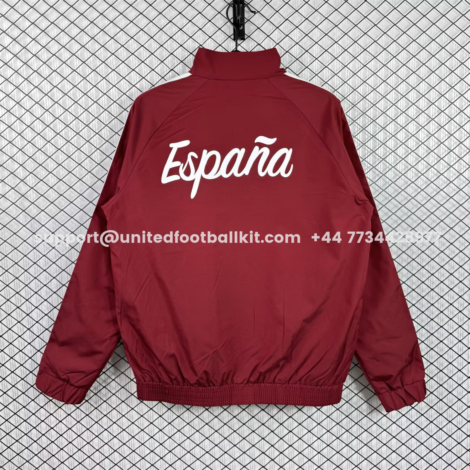 Unitedfootballkit.com | Spain 2026 Windbreaker Jacket - Red -Customize Name, Number and Patch | Worldwide Shipping