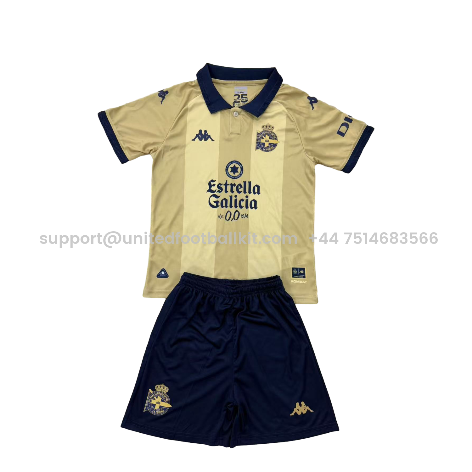 Unitedfootballkit.com | Deportivo de La Coruña 24-25 25th Anniversary of La Liga Triumph Men's Adult Jersey Set - Fans Version -Customize Name, Number and Patch | Worldwide Shipping