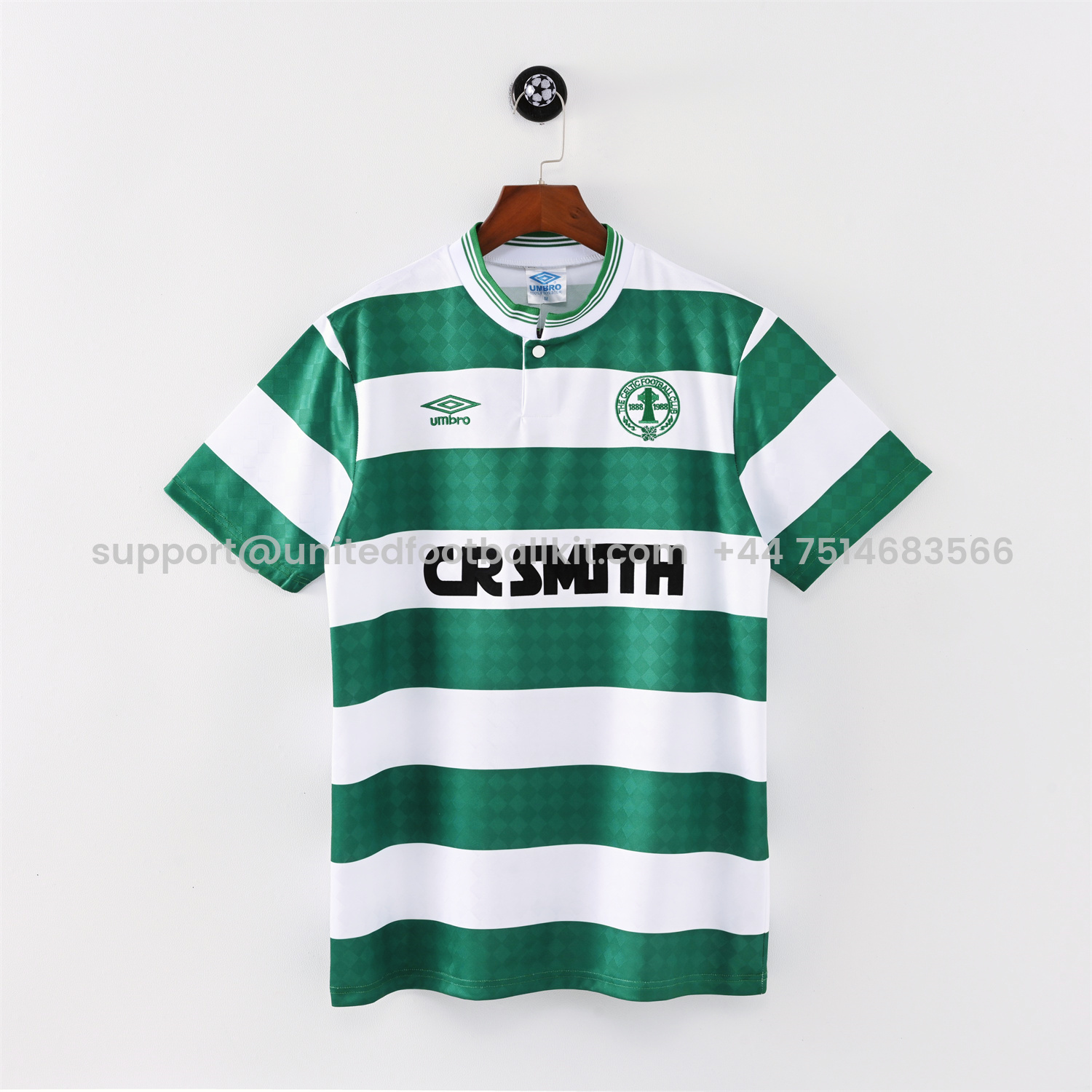 Unitedfootballkit.com | Retro Celtic 1987-88 Home Jersey -Customize Name, Number and Patch | Worldwide Shipping