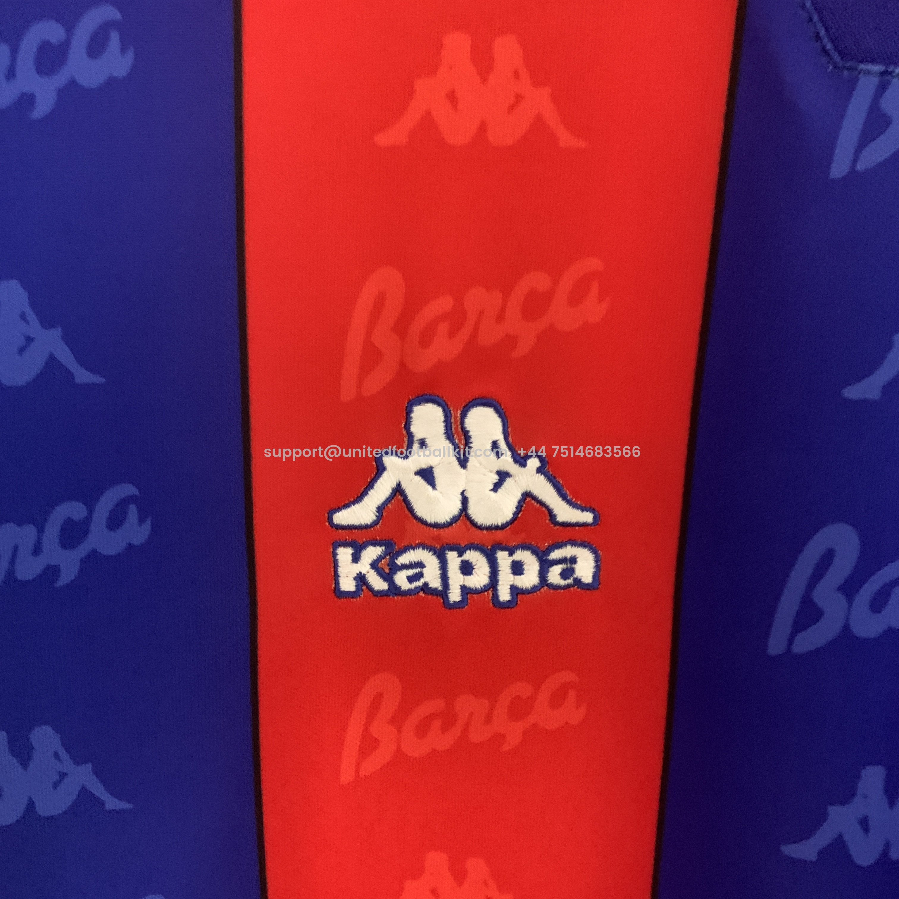 Unitedfootballkit.com | Retro Barcelona 96-97 Home Stadium Long Sleeve Jersey -Customize Name, Number and Patch | Worldwide Shipping