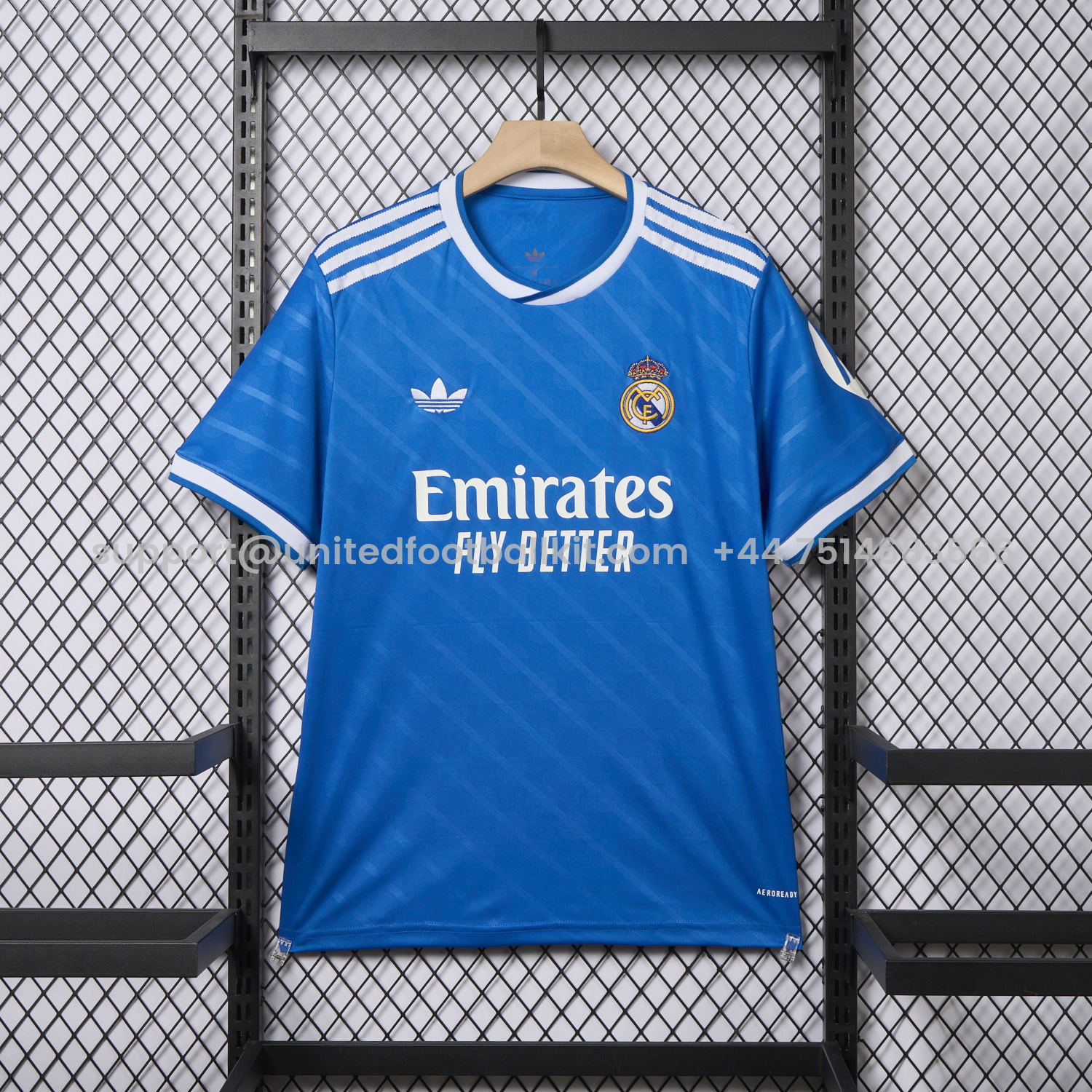 Unitedfootballkit.com | Real Madrid 25-26 Third Blue Jersey - Fans Version -Customize Name, Number and Patch | Worldwide Shipping